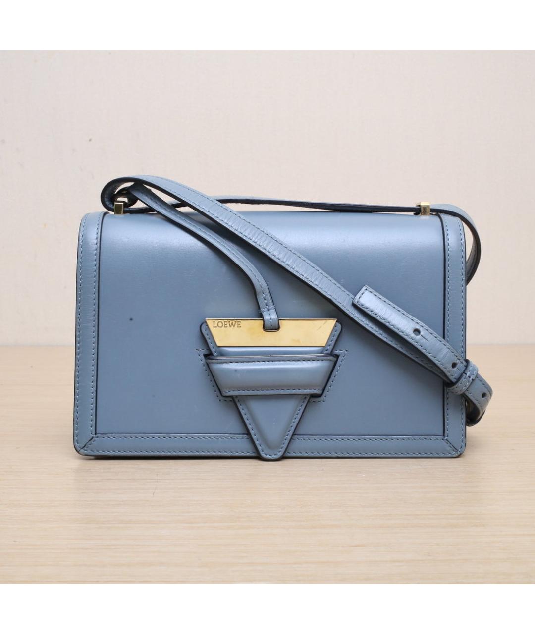 LOEWE Синяя кожаная сумка через плечо, фото 3