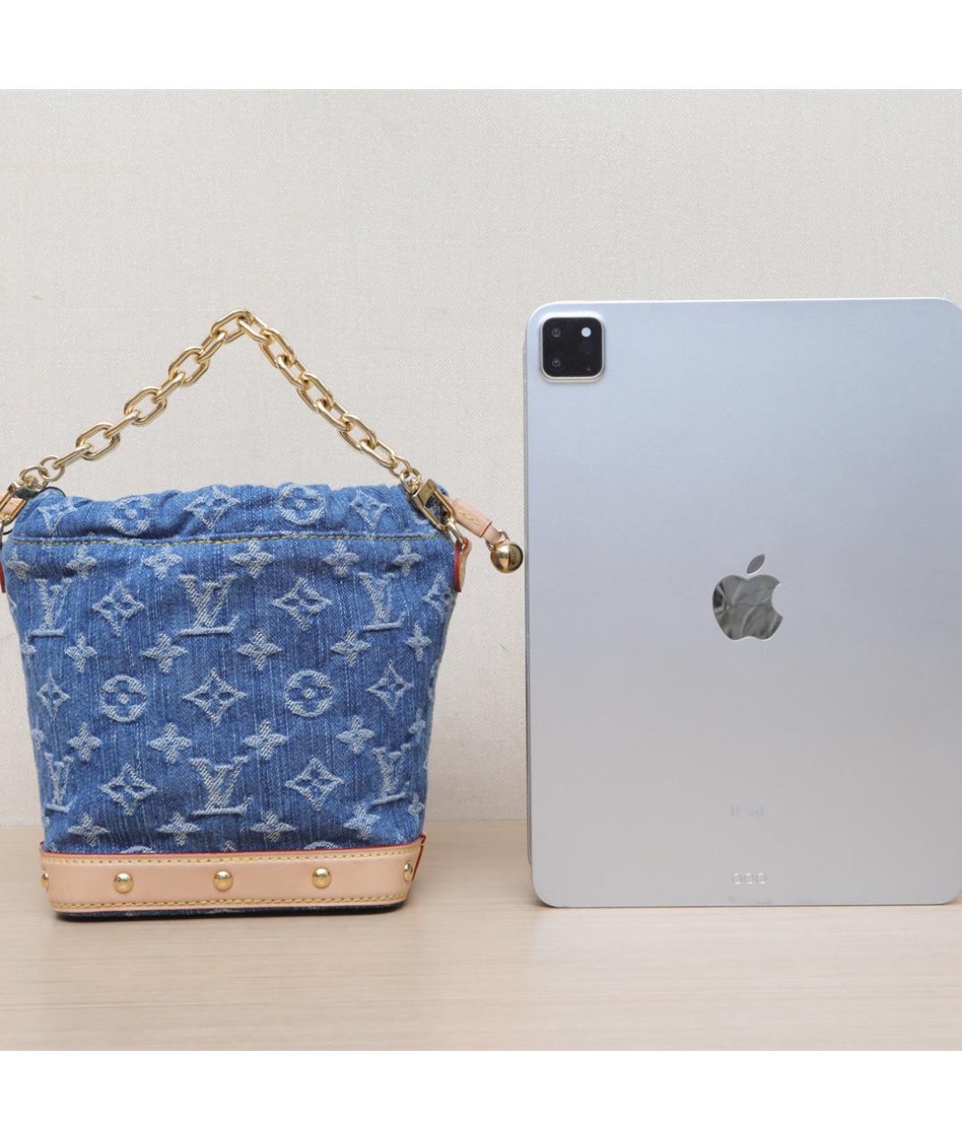 LOUIS VUITTON Синяя деним сумка через плечо, фото 7