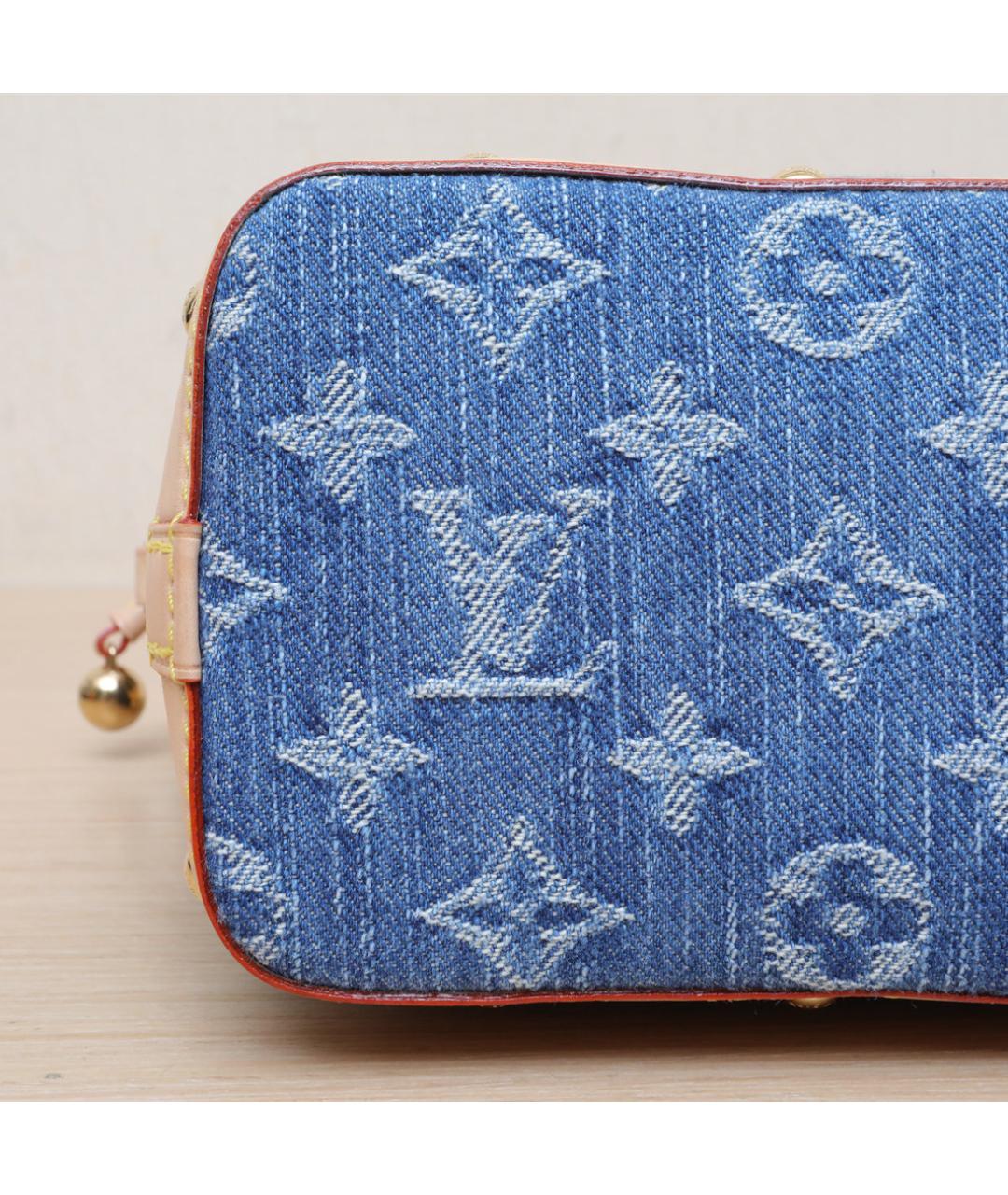 LOUIS VUITTON Синяя деним сумка через плечо, фото 9