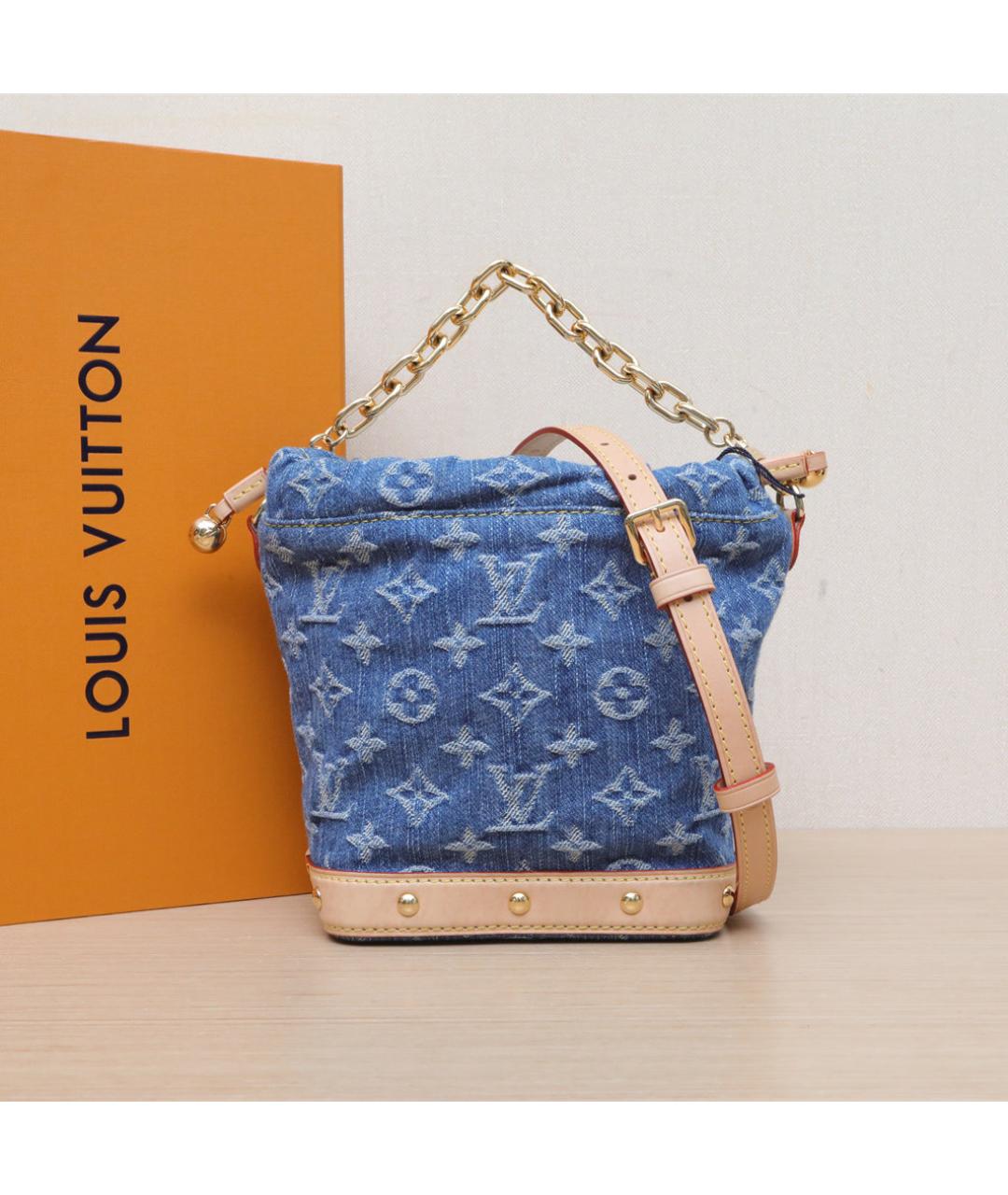 LOUIS VUITTON Синяя деним сумка через плечо, фото 2