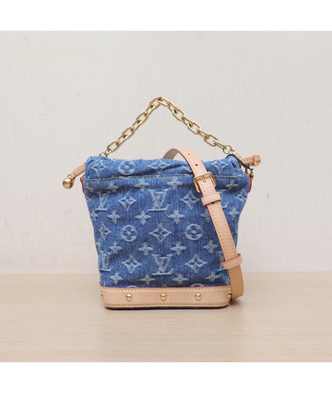 LOUIS VUITTON Синяя деним сумка через плечо, фото 3