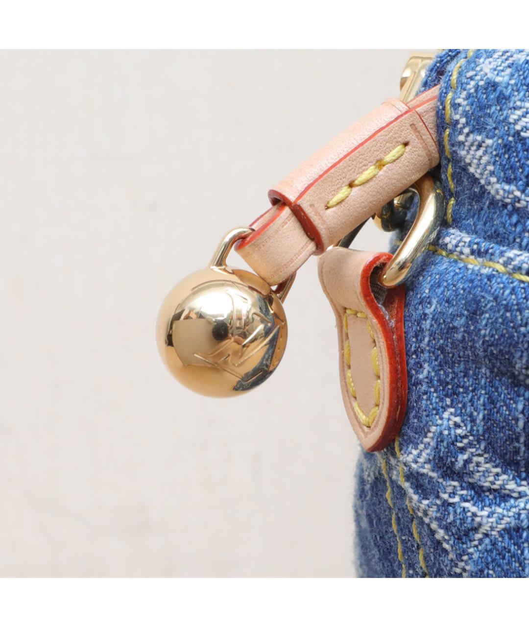 LOUIS VUITTON Синяя деним сумка через плечо, фото 8