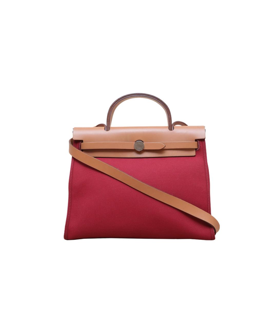 HERMES Красная тканевая сумка через плечо, фото 1