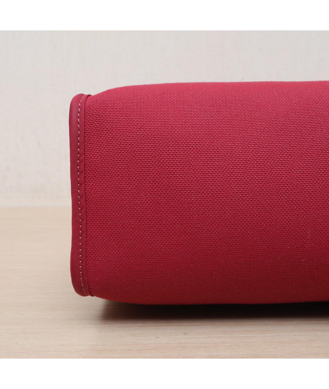 HERMES Красная тканевая сумка через плечо, фото 9