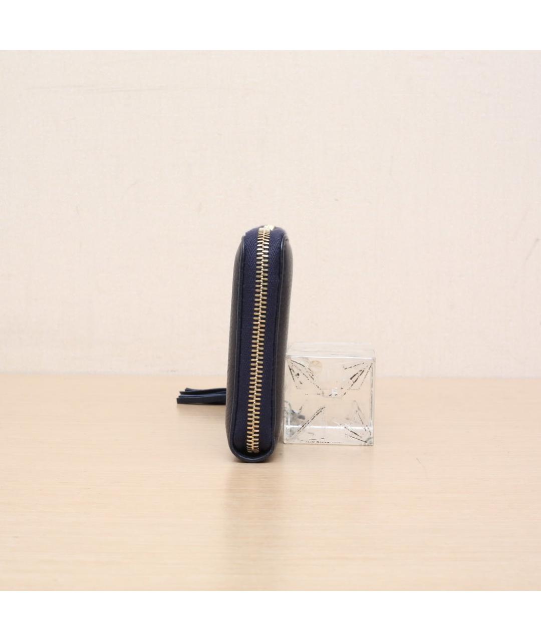 GUCCI Темно-синий кожаный кошелек, фото 5