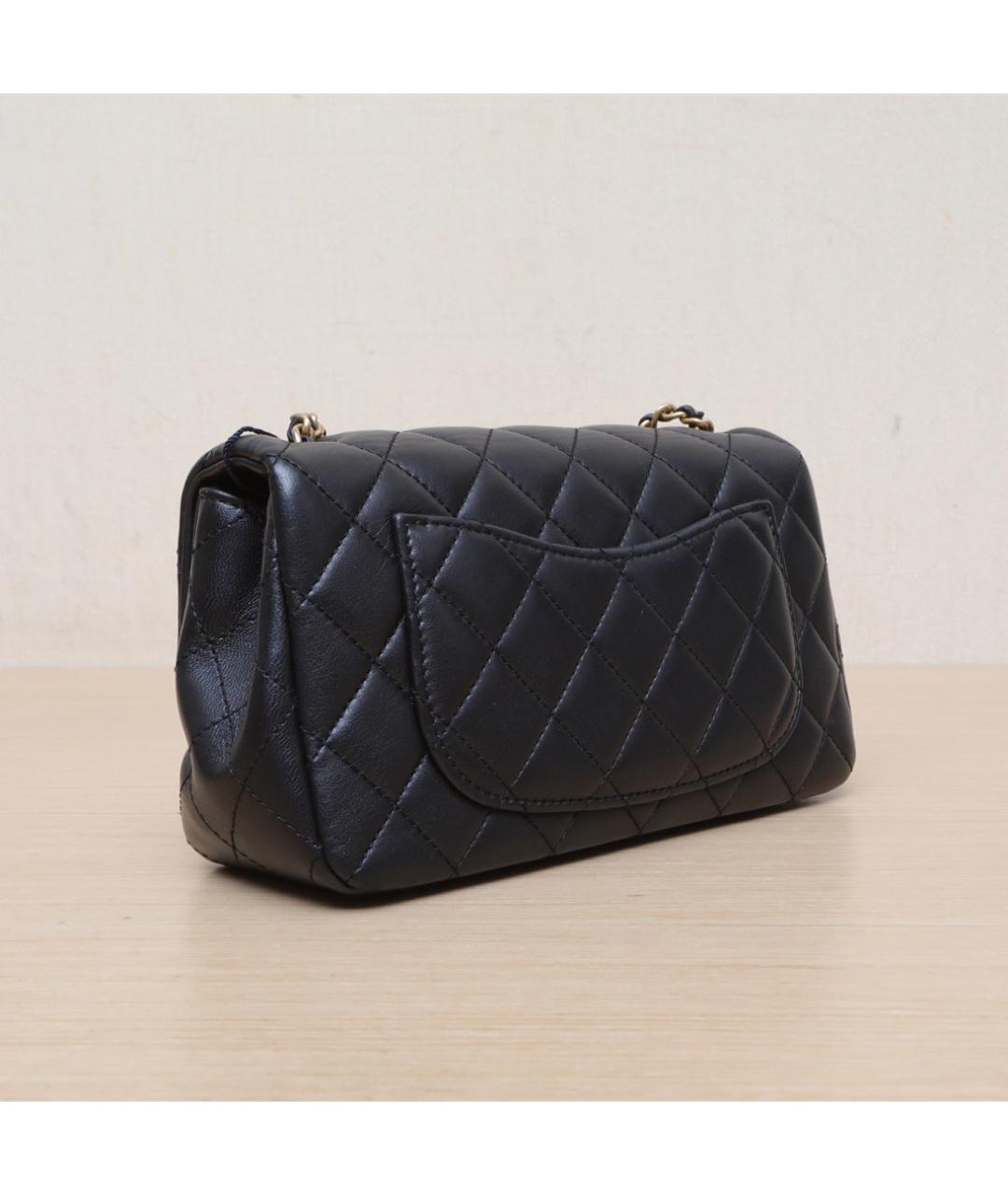 CHANEL Черная кожаная сумка через плечо, фото 6