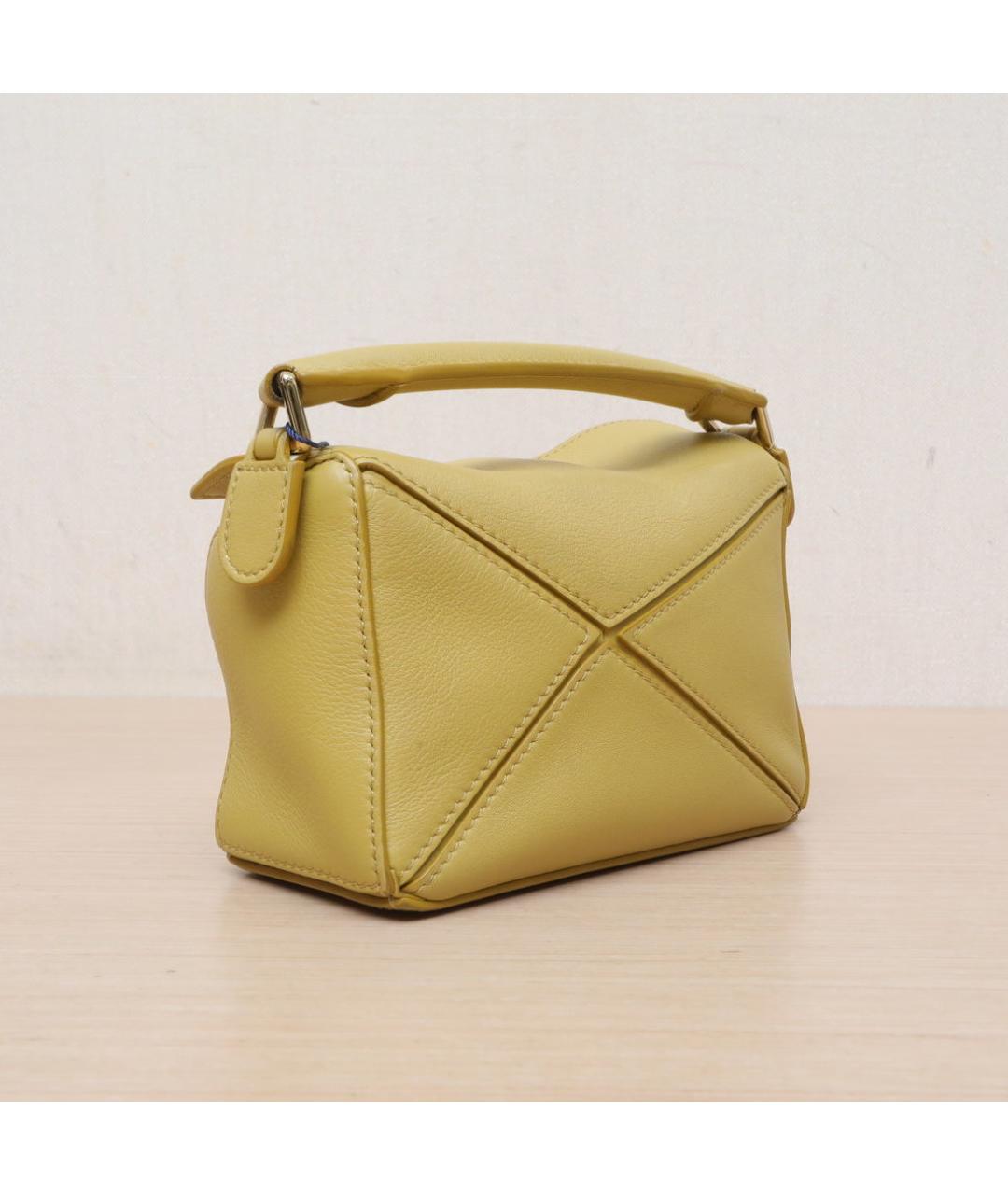 LOEWE Желтая кожаная сумка через плечо, фото 6