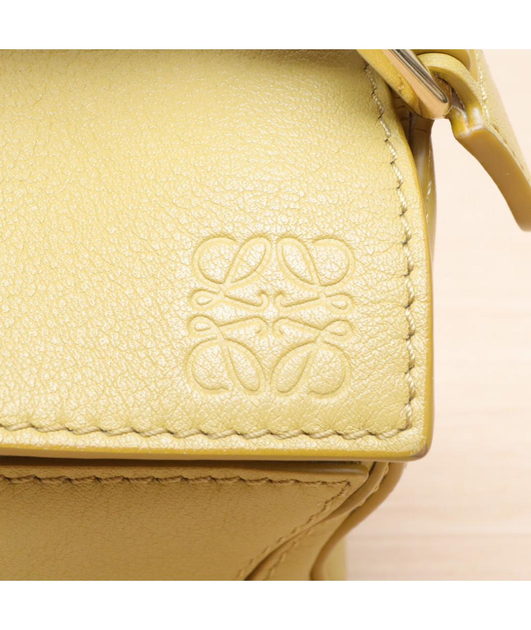 LOEWE Желтая кожаная сумка через плечо, фото 8