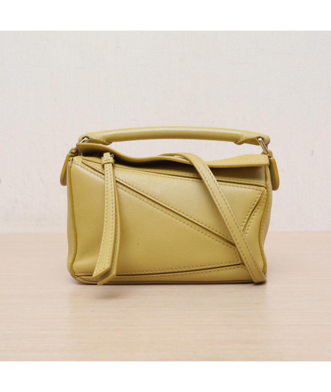 LOEWE Желтая кожаная сумка через плечо, фото 3