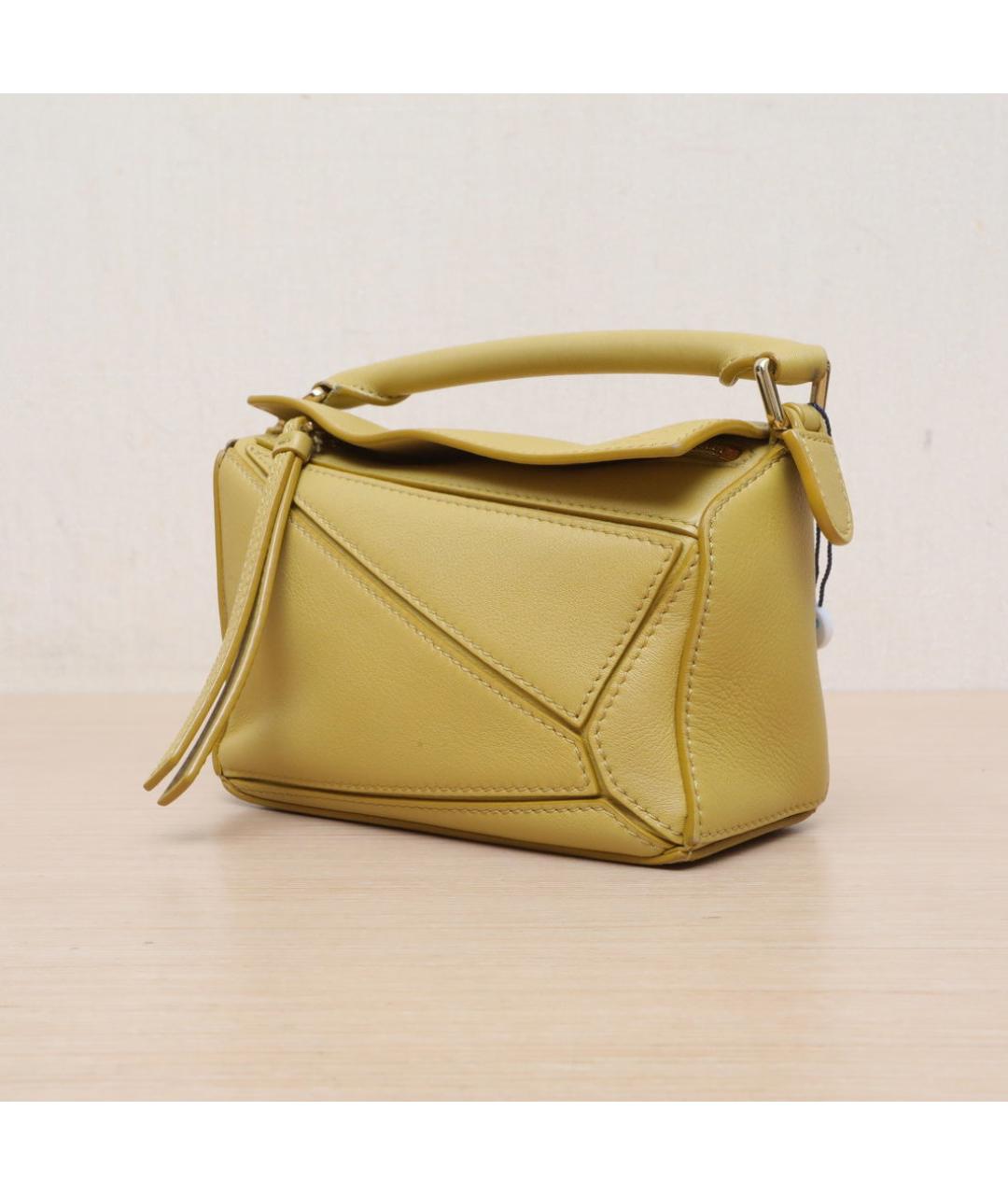 LOEWE Желтая кожаная сумка через плечо, фото 4