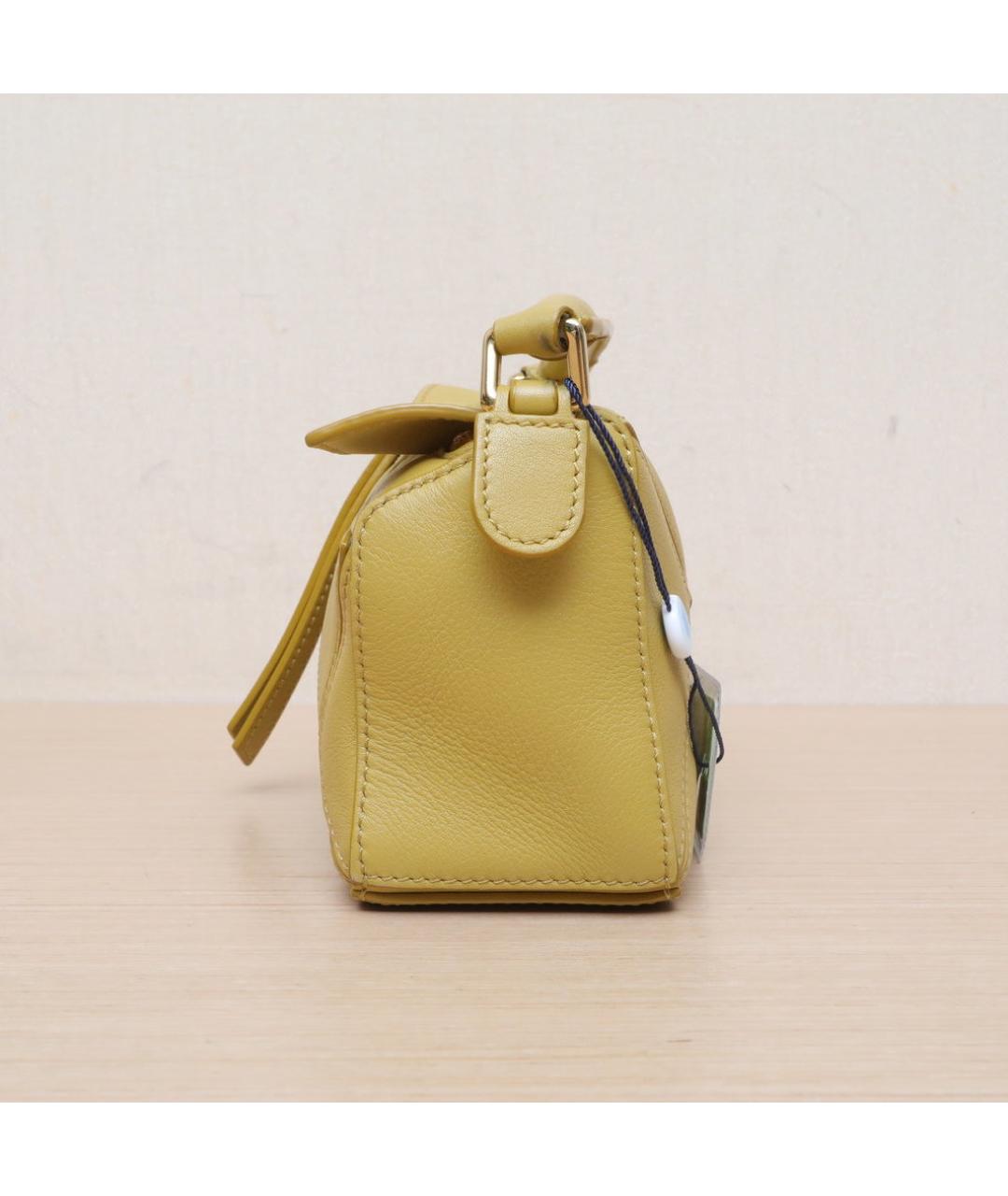 LOEWE Желтая кожаная сумка через плечо, фото 5