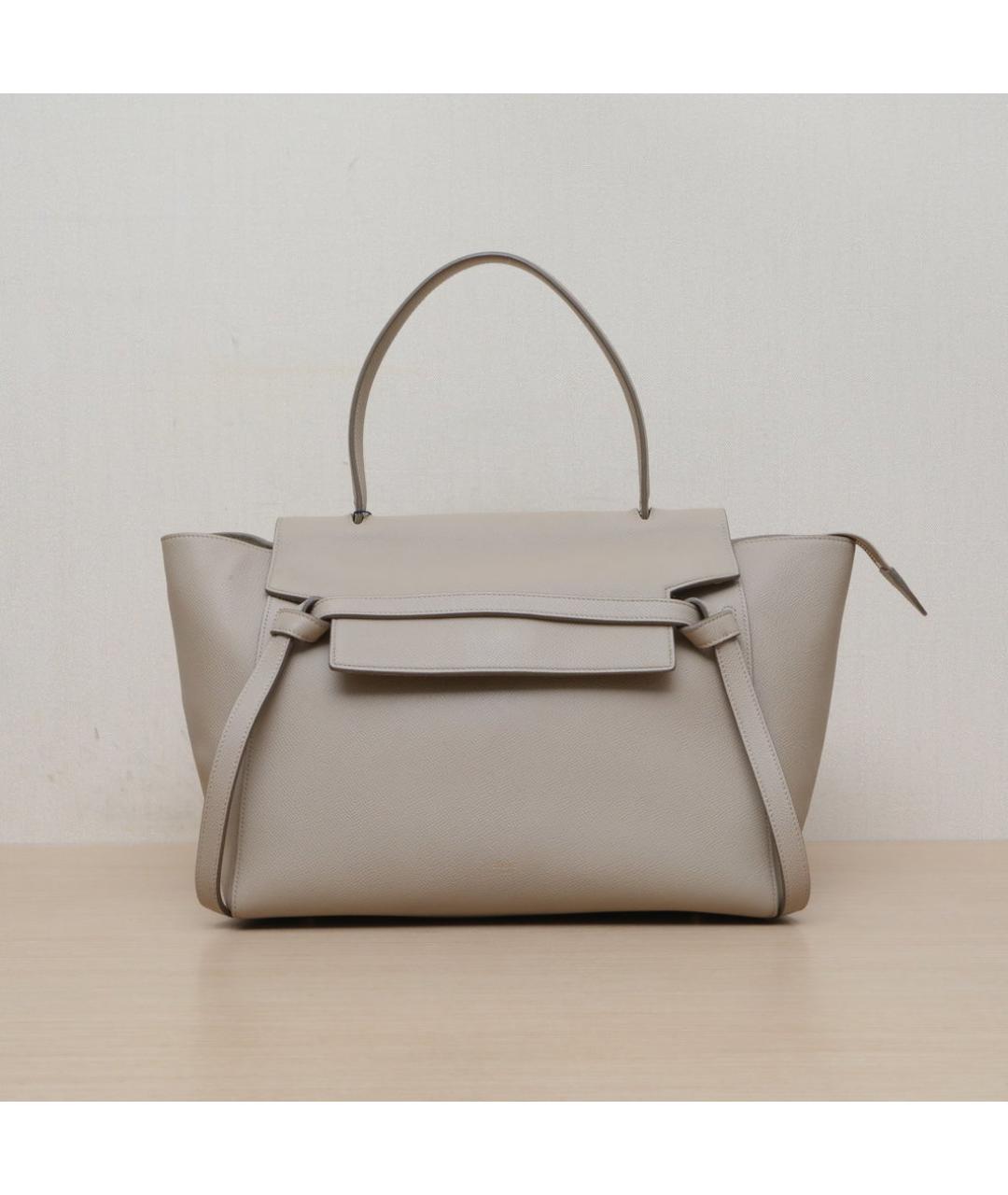 CELINE Серая кожаная сумка через плечо, фото 3