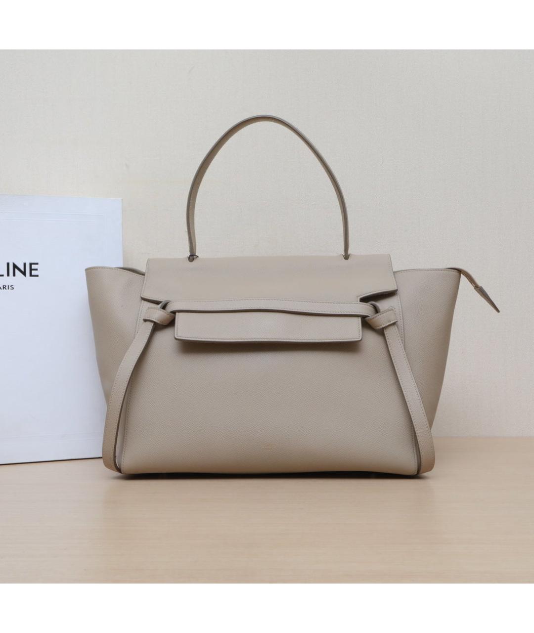 CELINE Серая кожаная сумка через плечо, фото 2