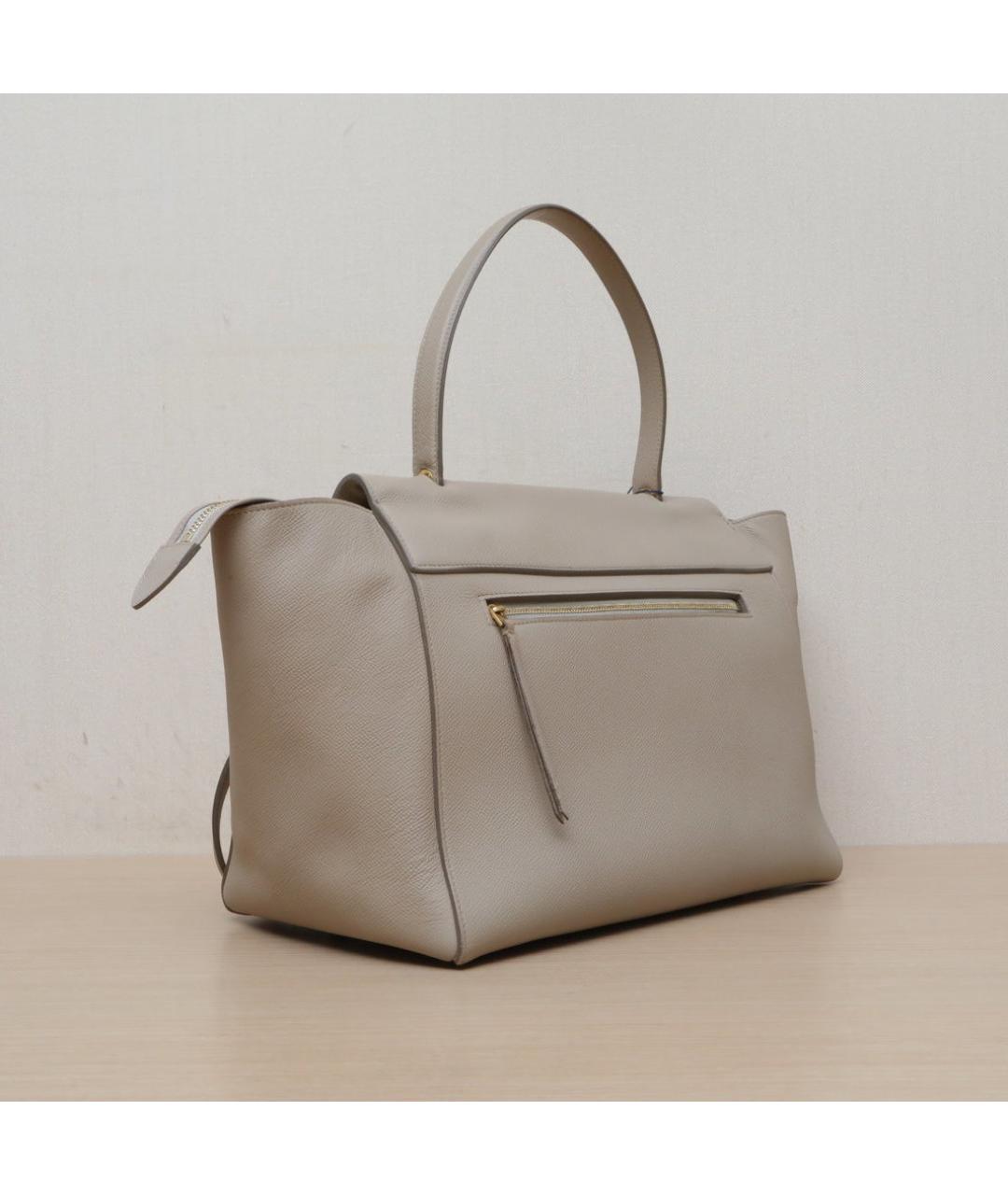 CELINE Серая кожаная сумка через плечо, фото 6