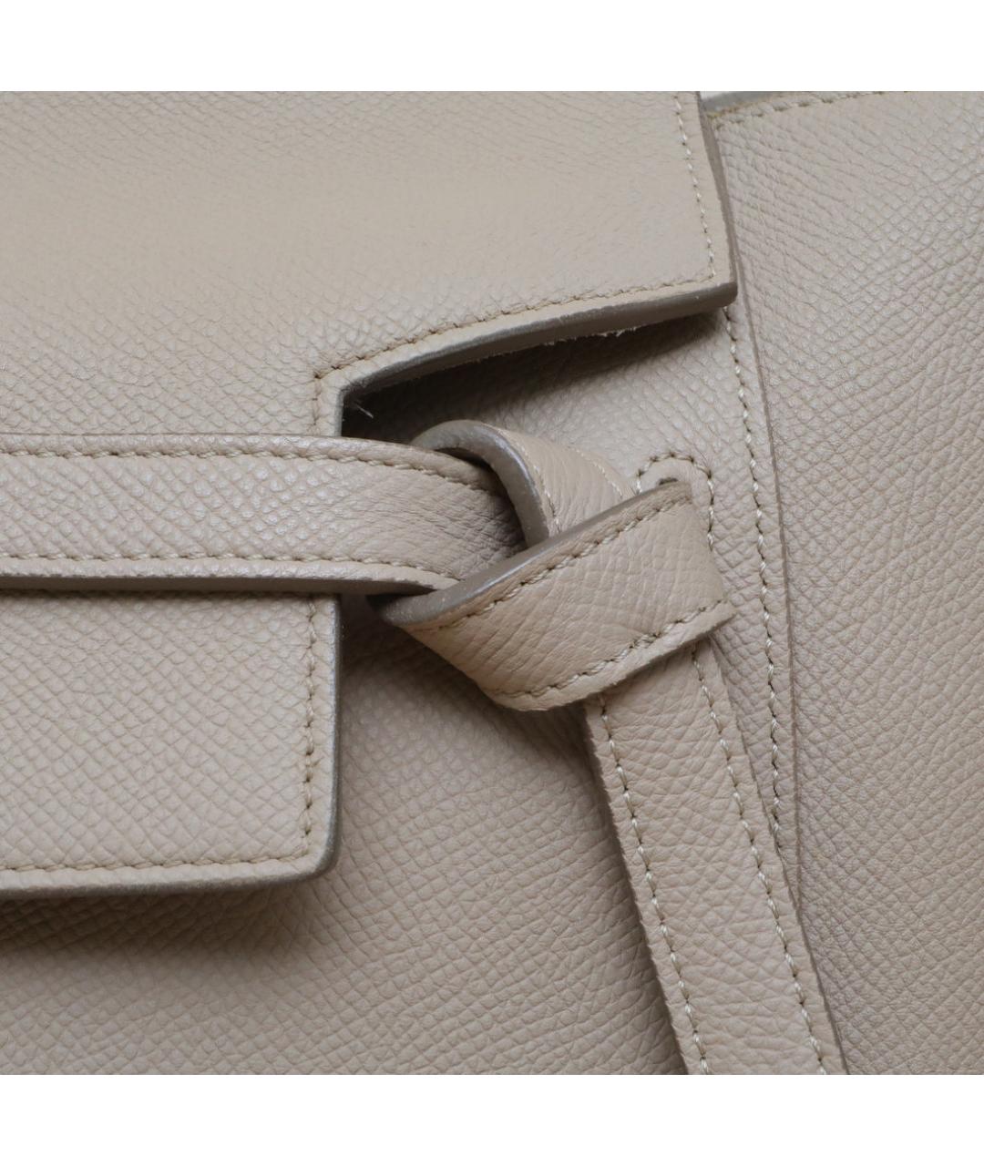 CELINE Серая кожаная сумка через плечо, фото 8