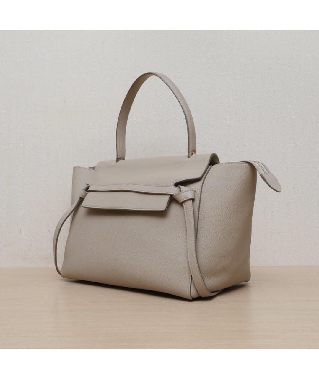 CELINE Серая кожаная сумка через плечо, фото 4