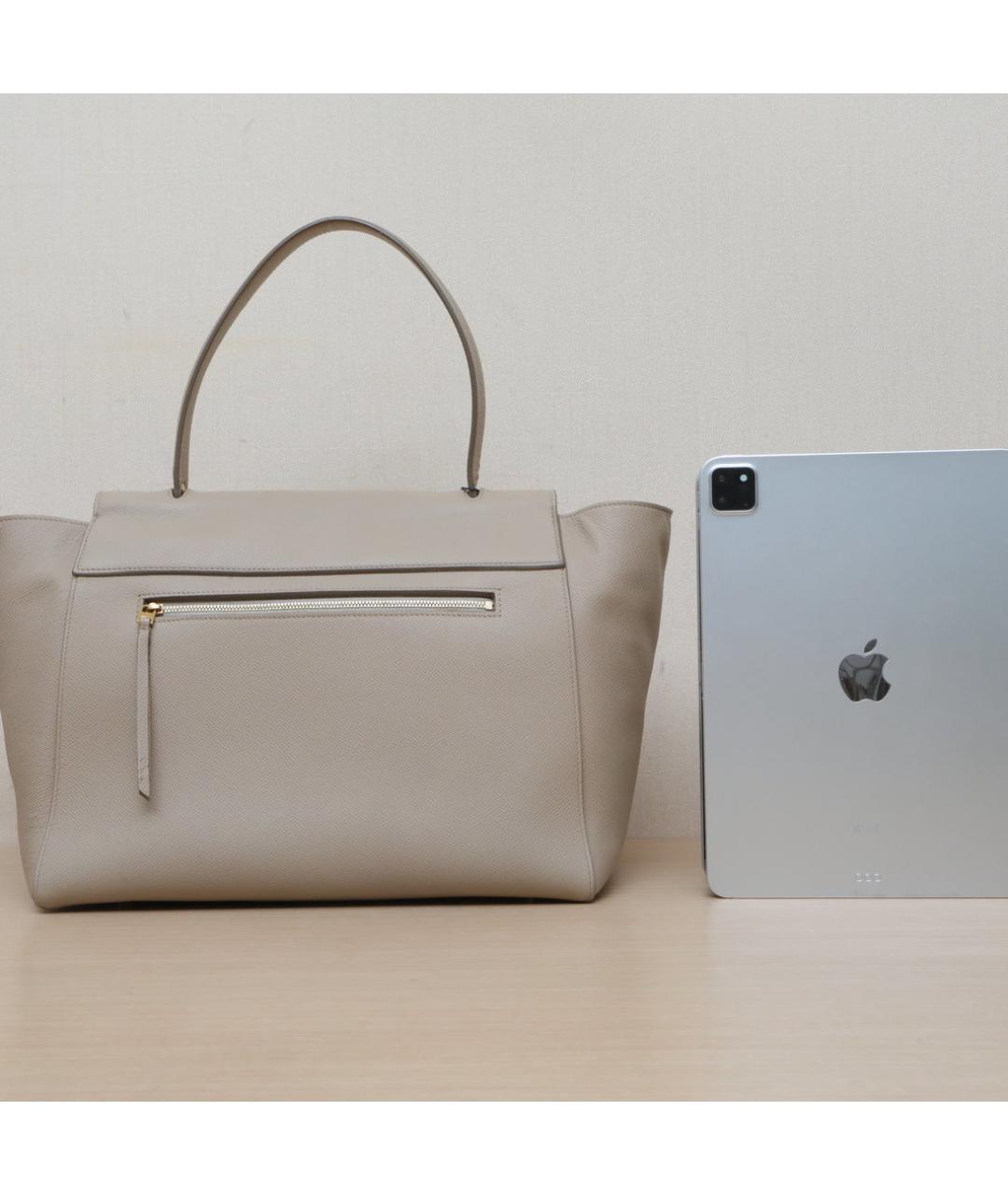 CELINE Серая кожаная сумка через плечо, фото 7