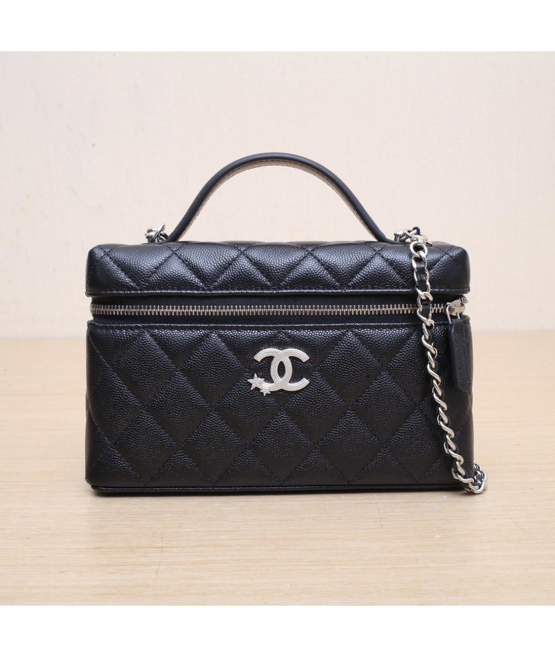 CHANEL Черная кожаная сумка через плечо, фото 3