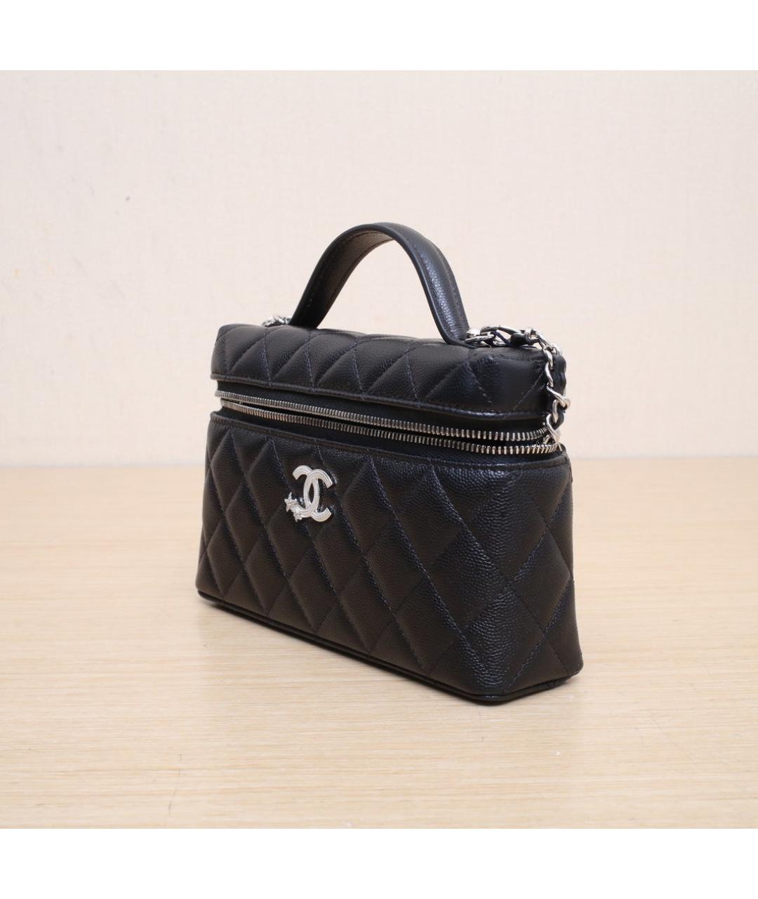 CHANEL Черная кожаная сумка через плечо, фото 4