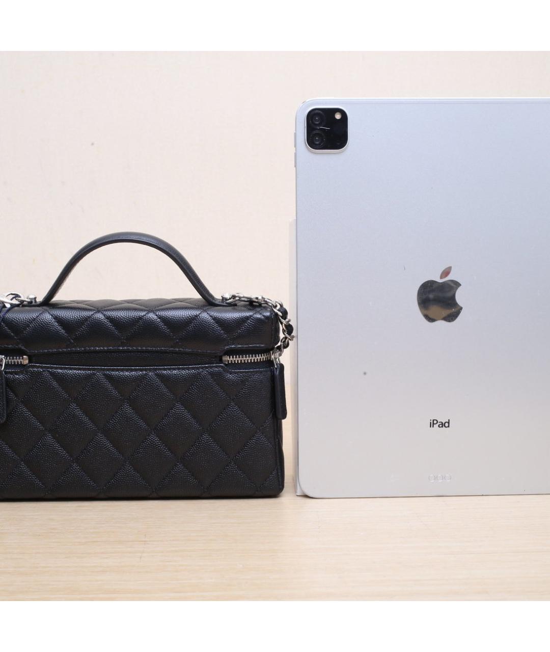 CHANEL Черная кожаная сумка через плечо, фото 7