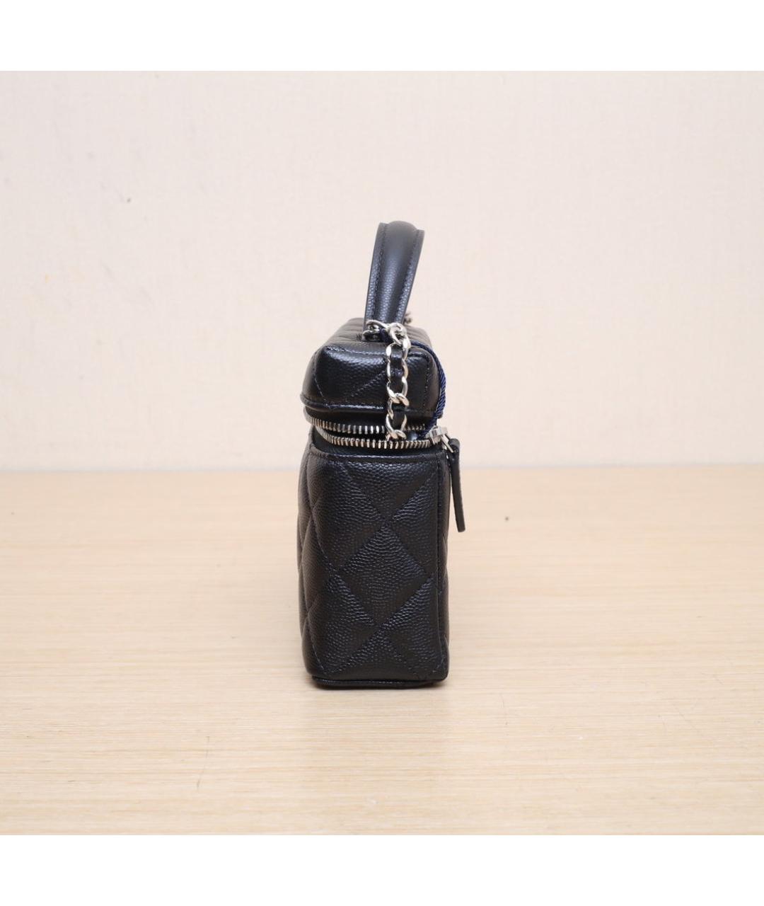 CHANEL Черная кожаная сумка через плечо, фото 5