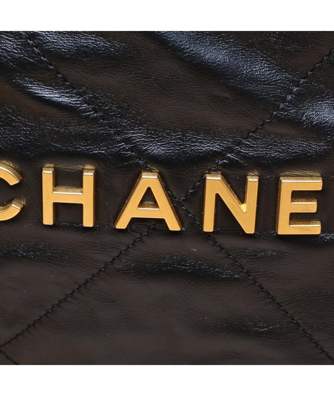 CHANEL Черная кожаная сумка через плечо, фото 8