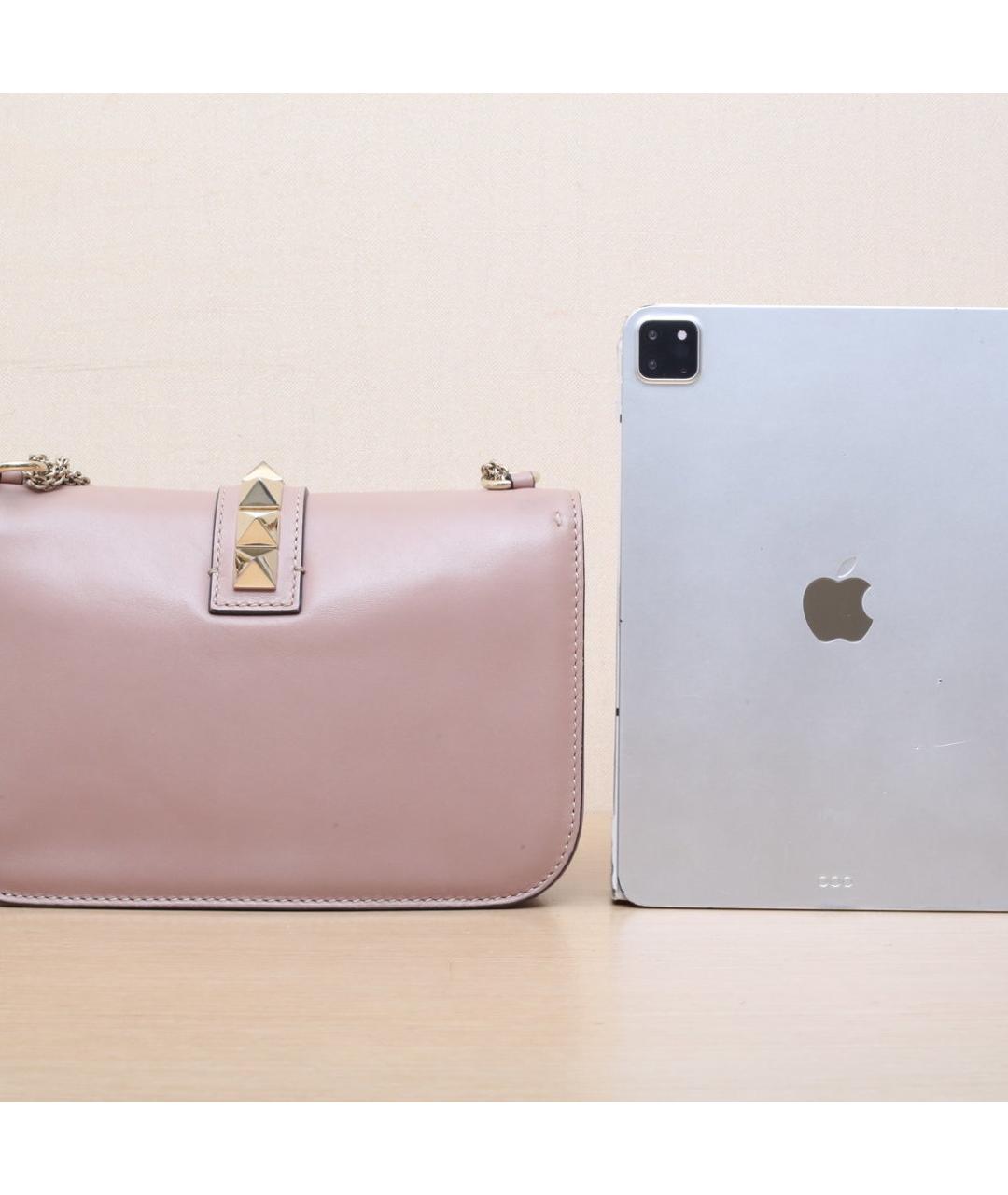 VALENTINO Розовая кожаная сумка через плечо, фото 7