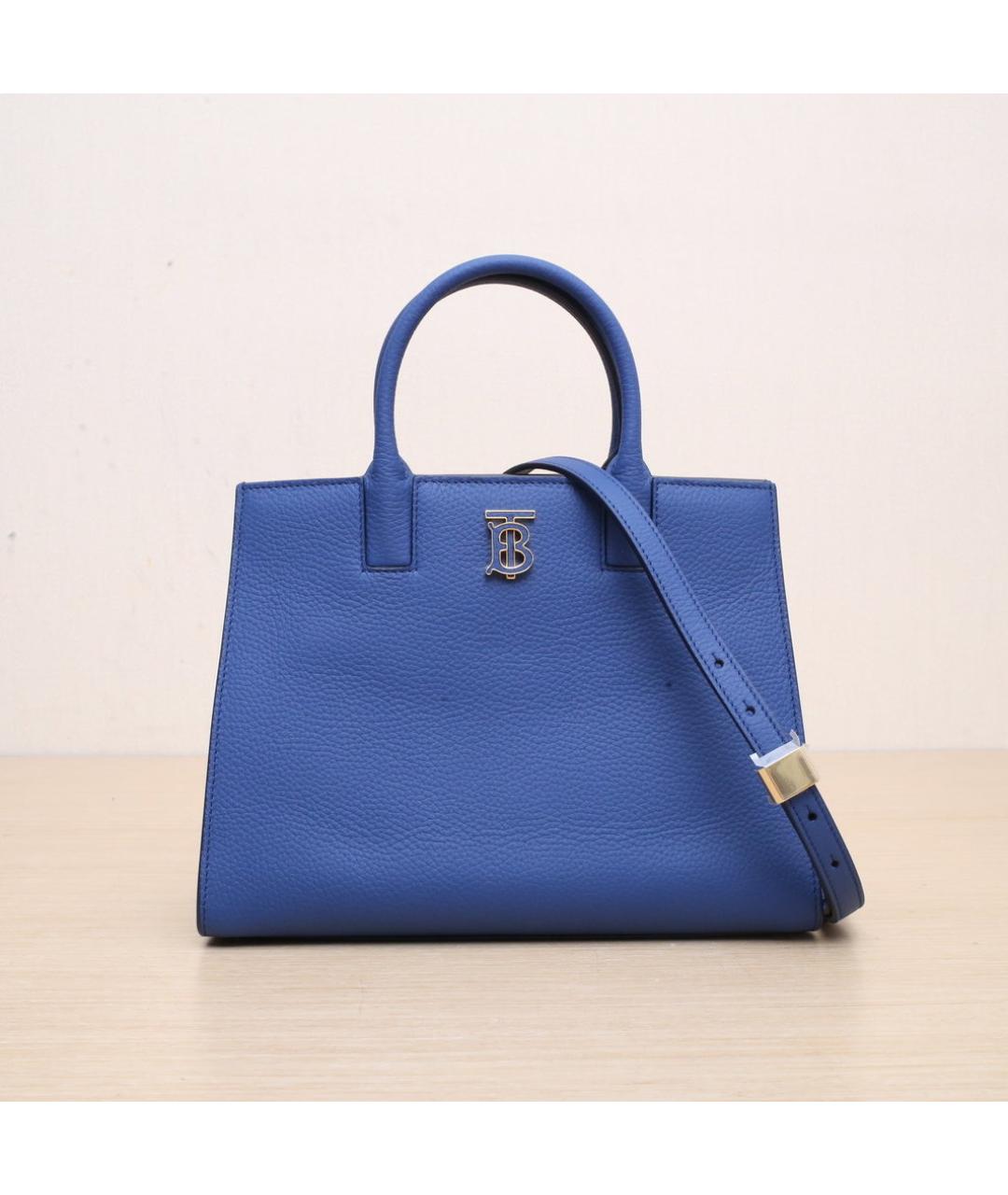 BURBERRY Синяя кожаная сумка через плечо, фото 3