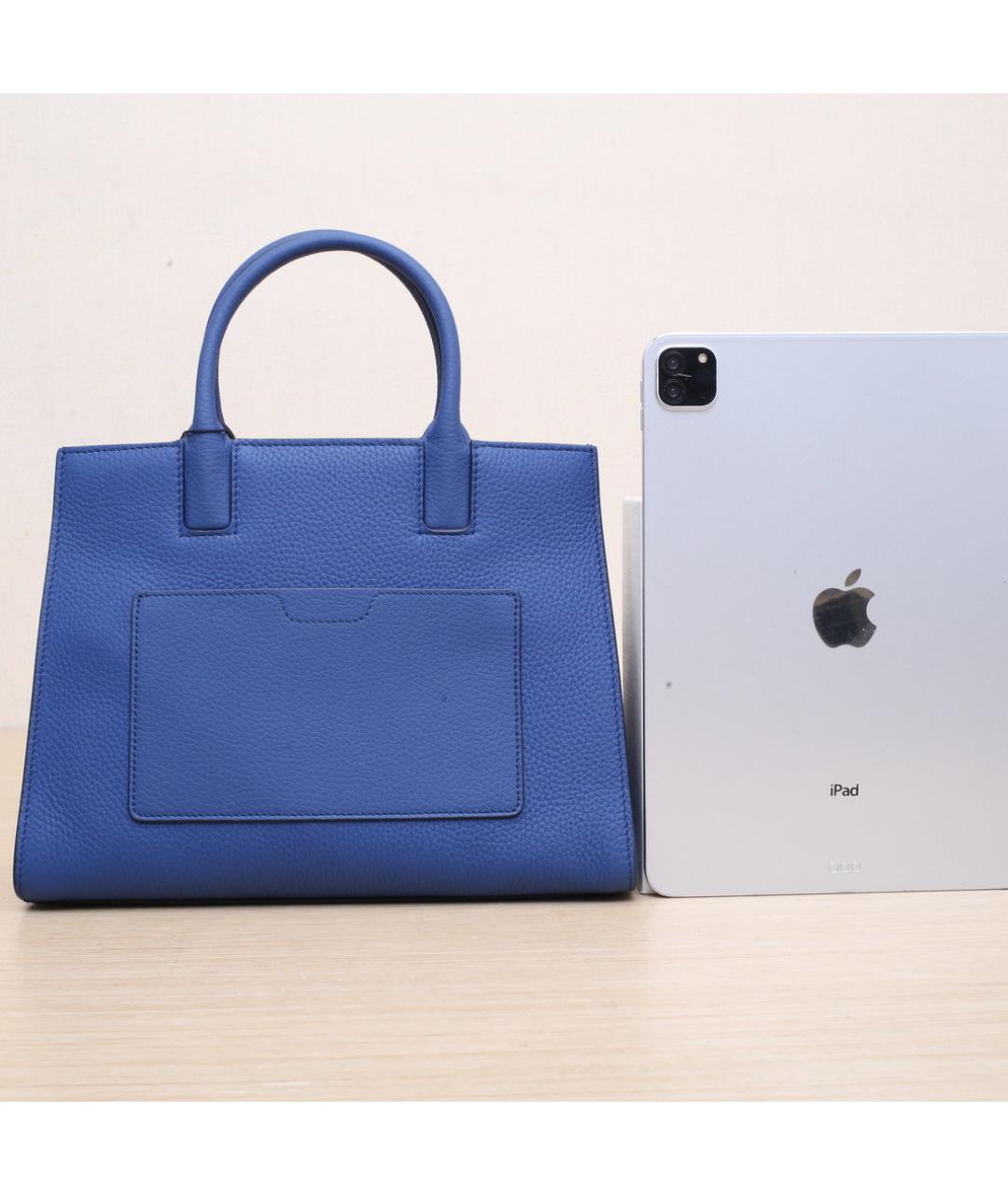 BURBERRY Синяя кожаная сумка через плечо, фото 7