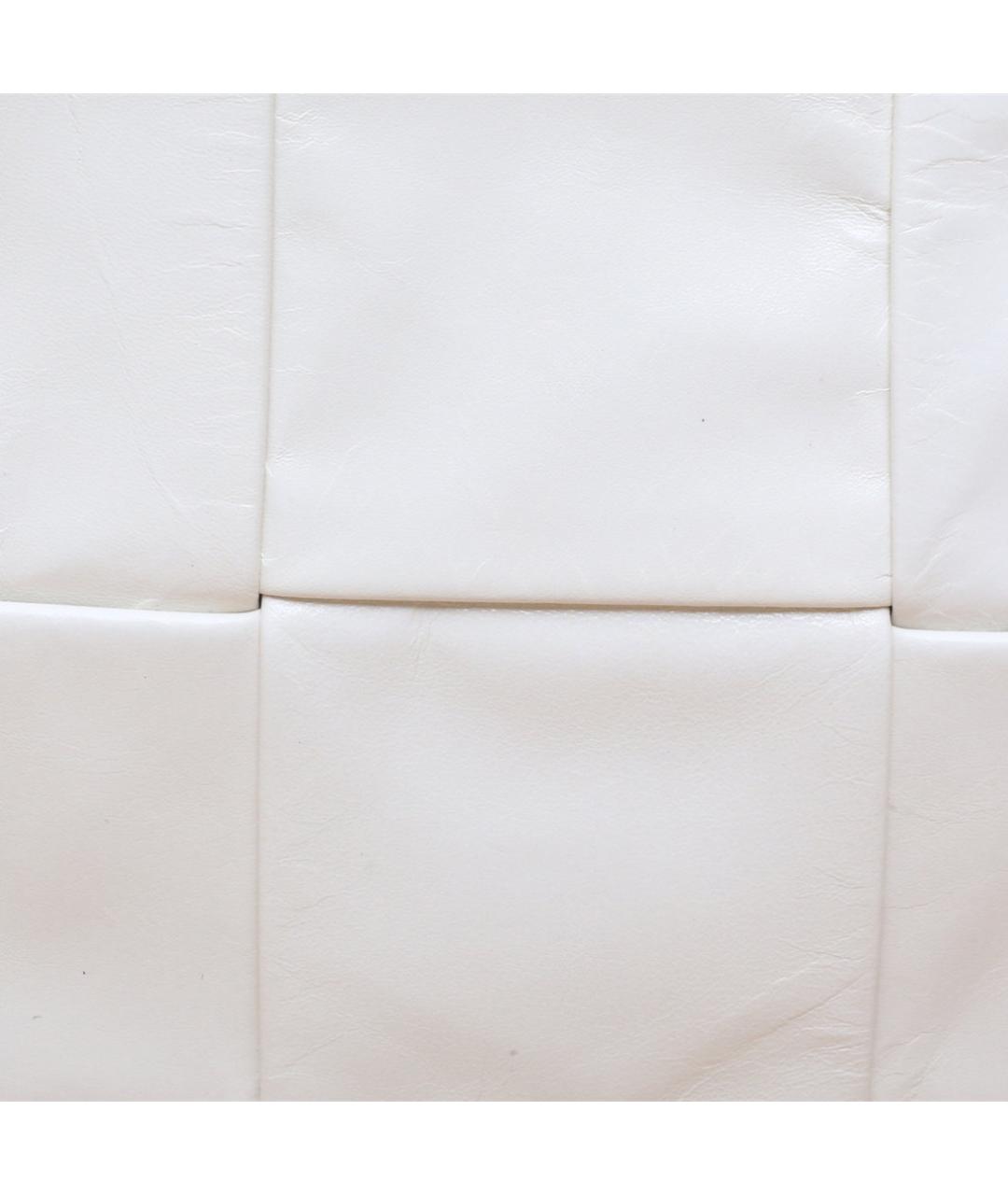 BOTTEGA VENETA Белая кожаная сумка через плечо, фото 8