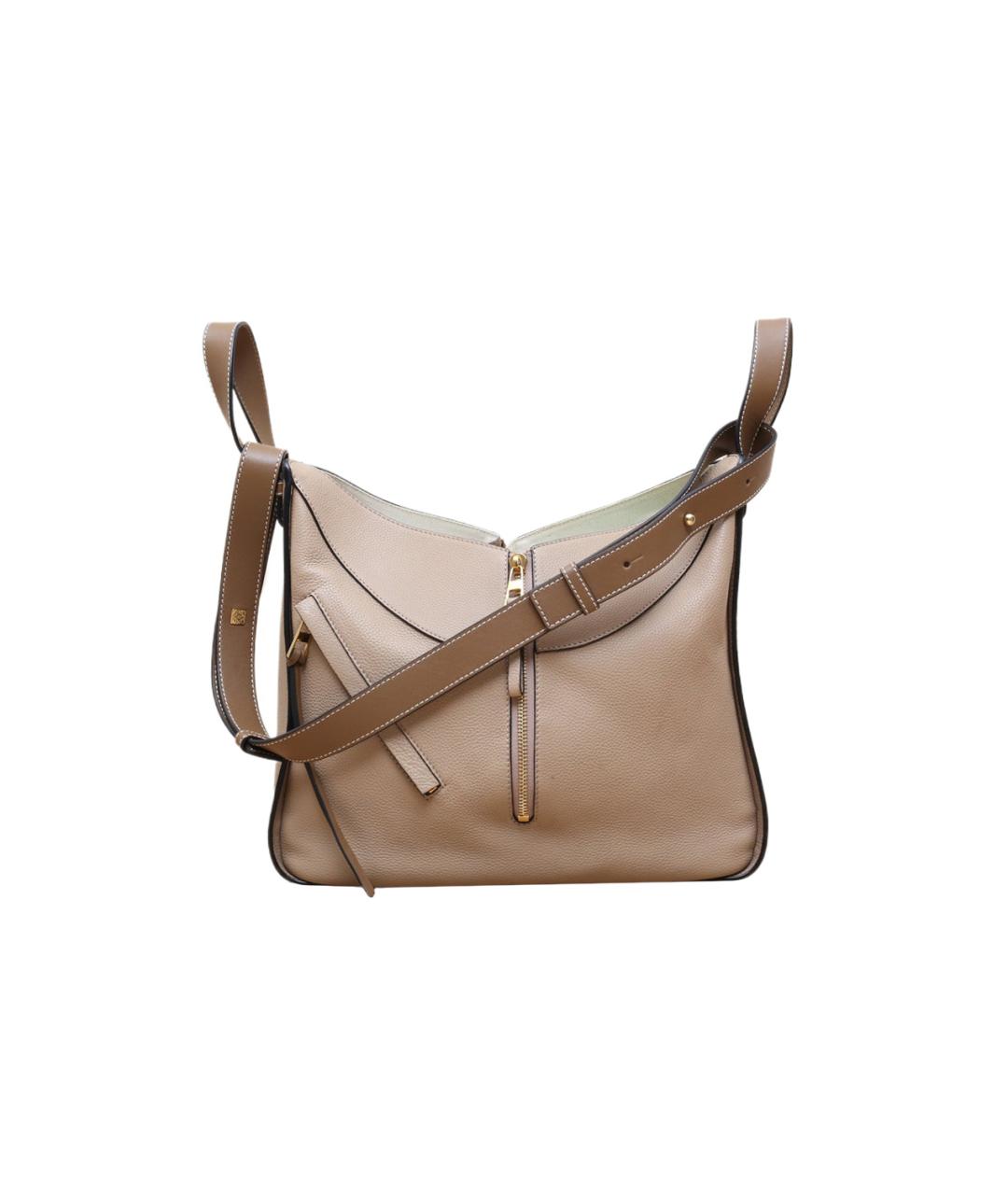 LOEWE Бежевая кожаная сумка через плечо, фото 1