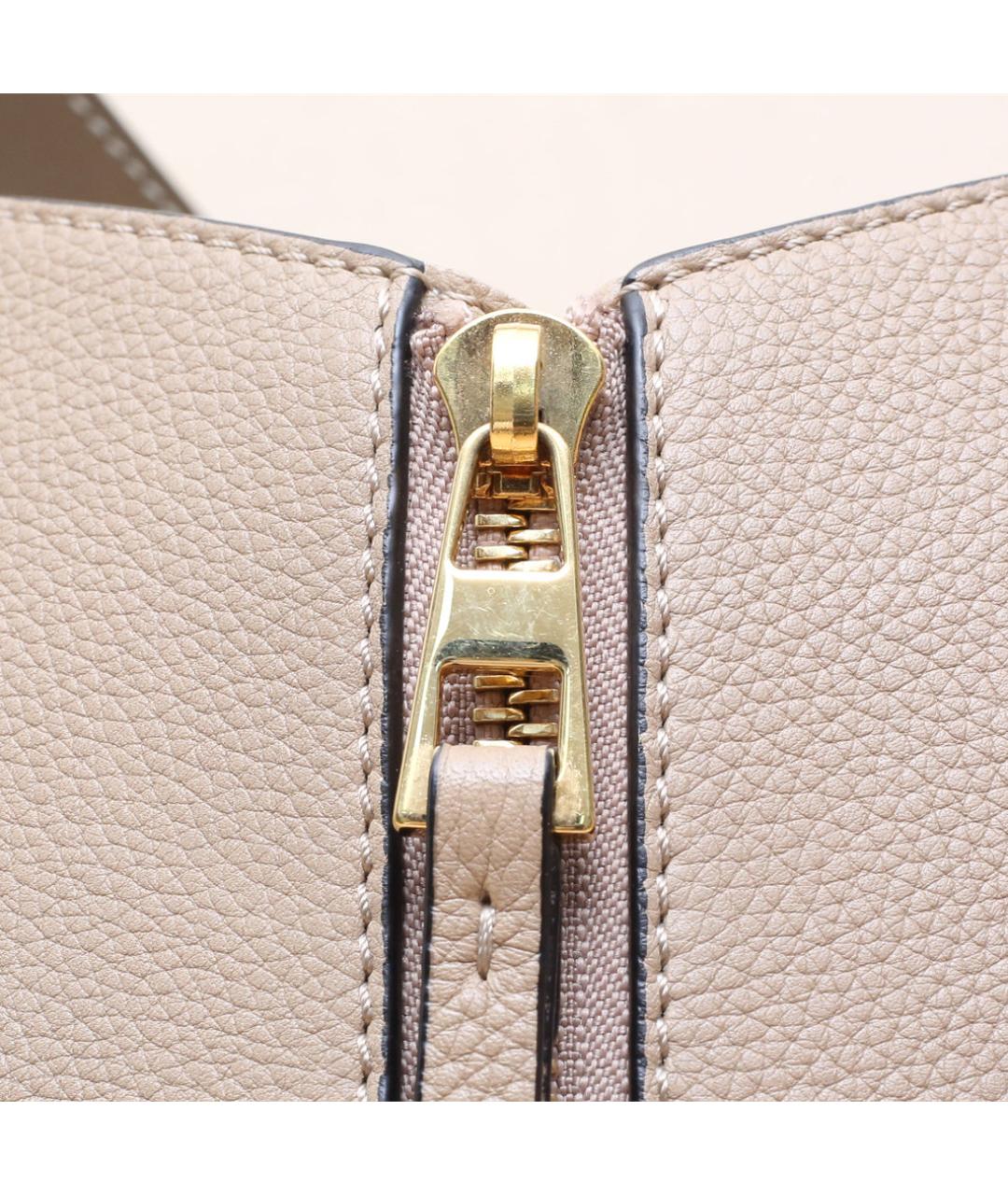 LOEWE Бежевая кожаная сумка через плечо, фото 8