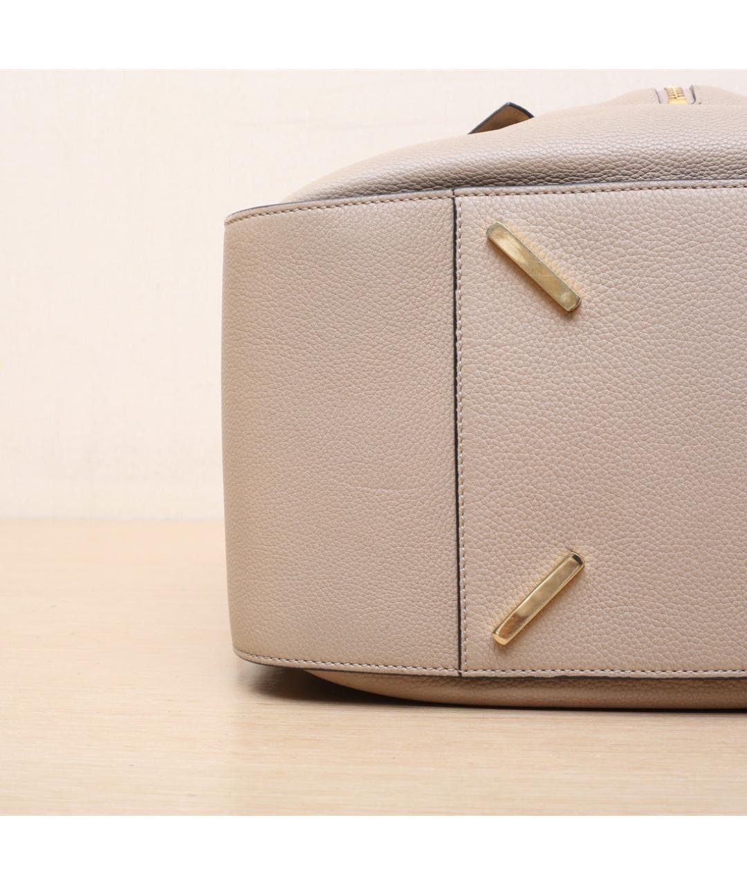 LOEWE Бежевая кожаная сумка через плечо, фото 9