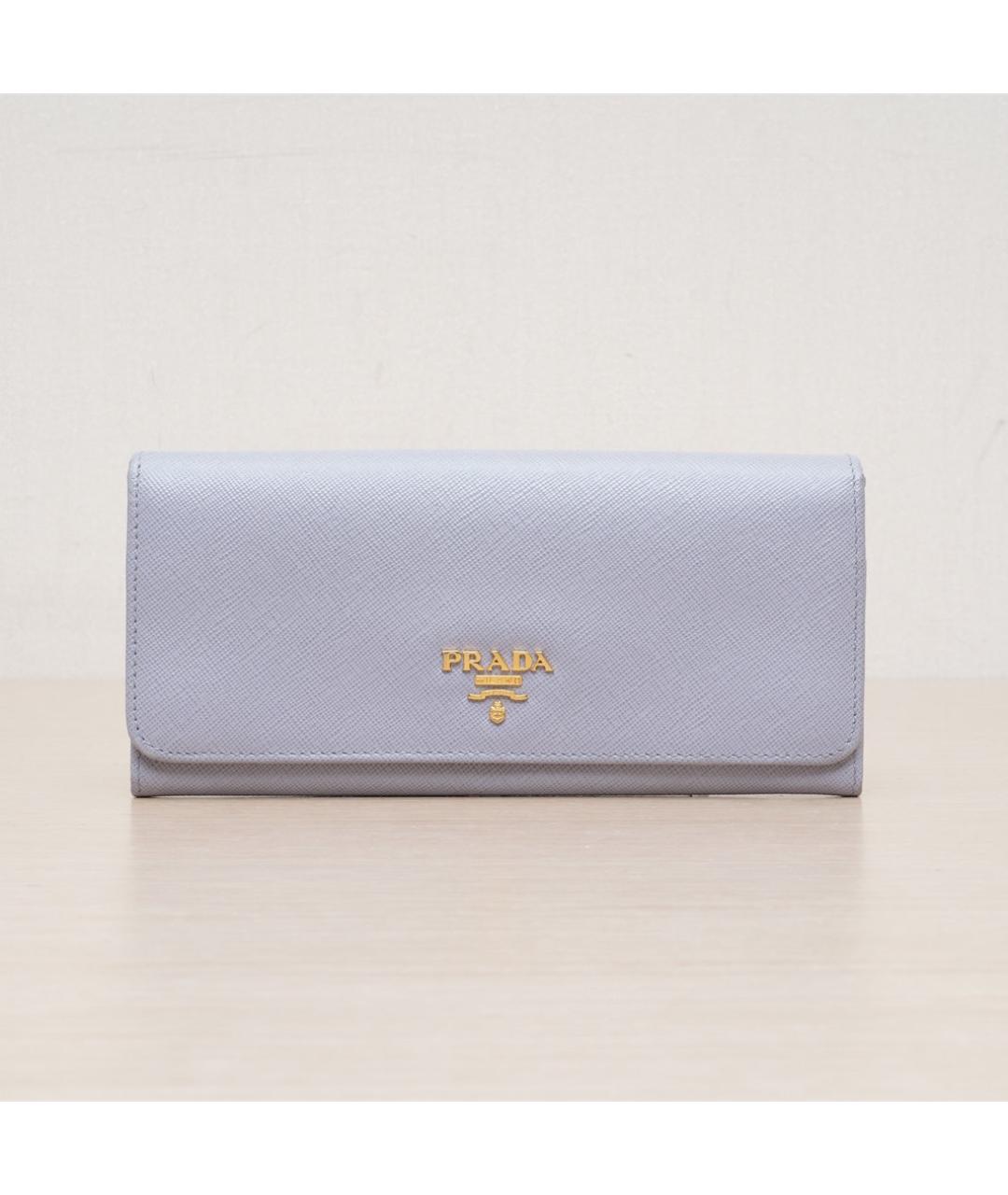 PRADA Серый кожаный кошелек, фото 3