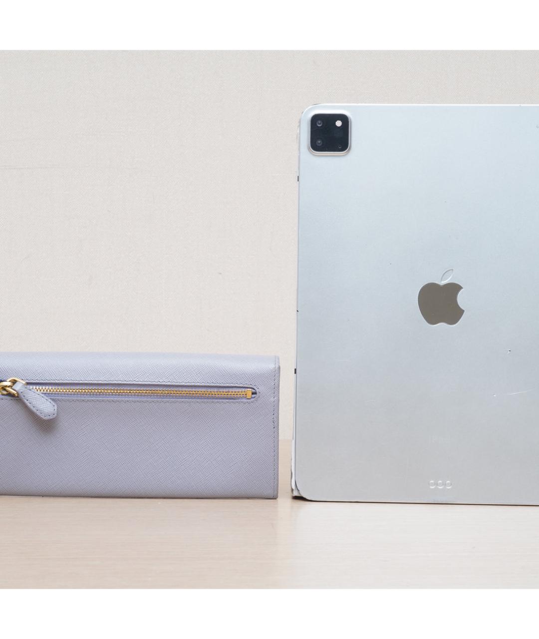 PRADA Серый кожаный кошелек, фото 7