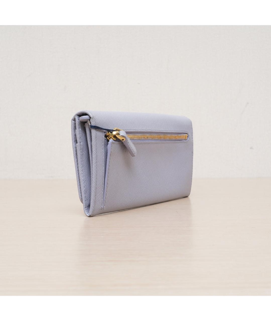 PRADA Серый кожаный кошелек, фото 6