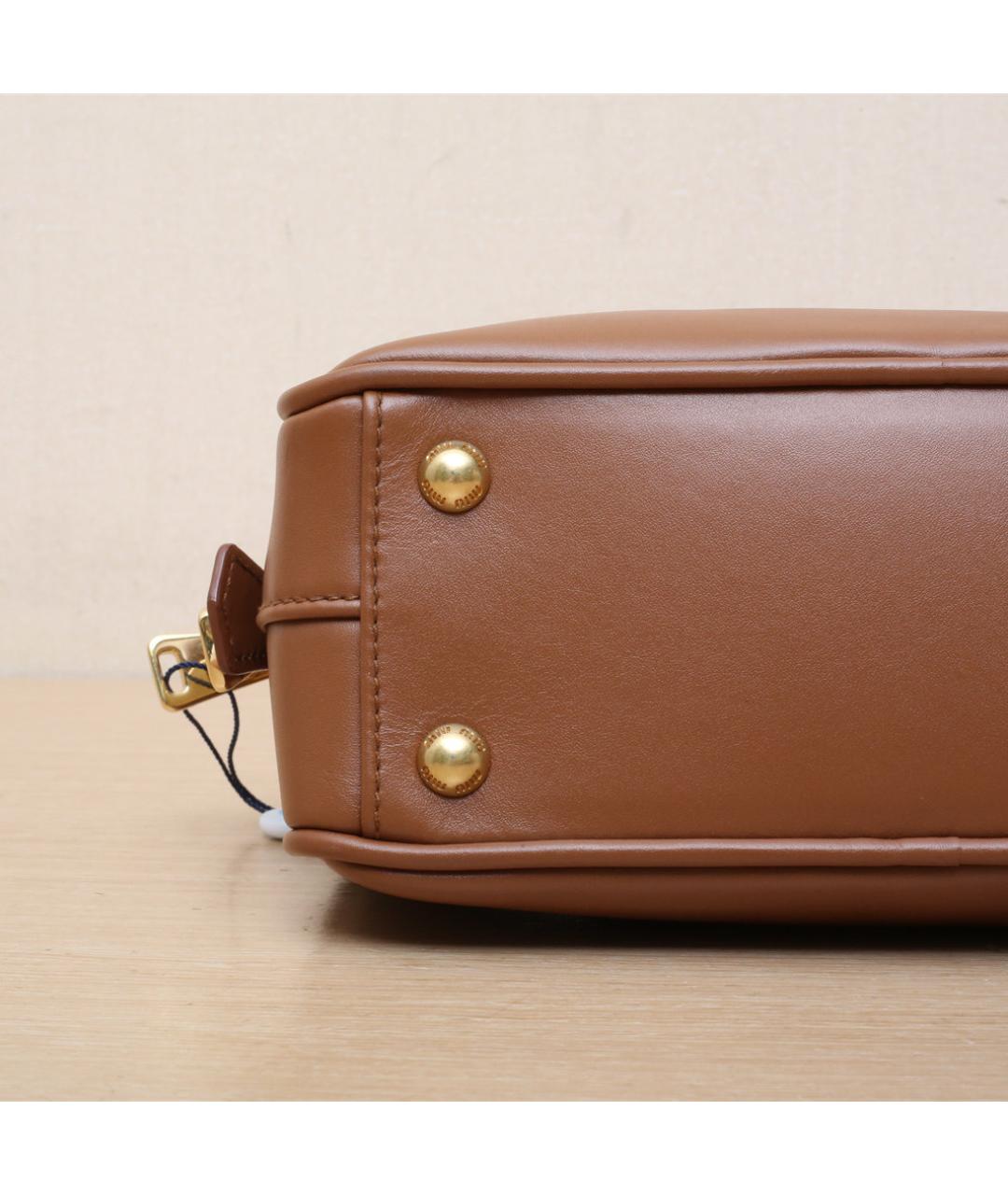 MIU MIU Коричневая кожаная сумка через плечо, фото 9
