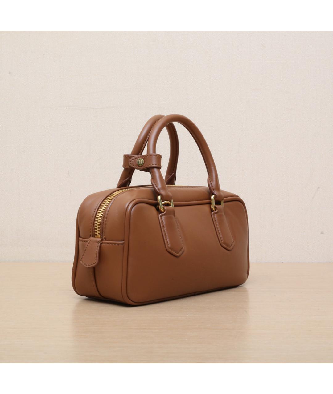 MIU MIU Коричневая кожаная сумка через плечо, фото 6