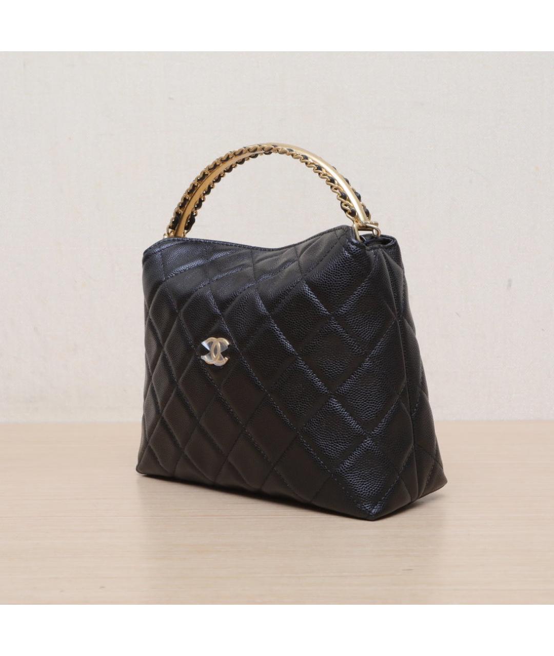 CHANEL Черная кожаная сумка через плечо, фото 4