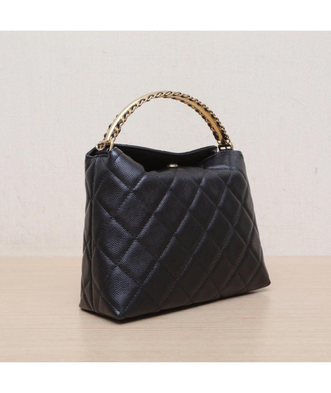 CHANEL Черная кожаная сумка через плечо, фото 6