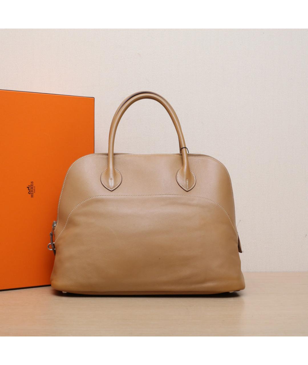 HERMES Коричневая кожаная сумка через плечо, фото 2