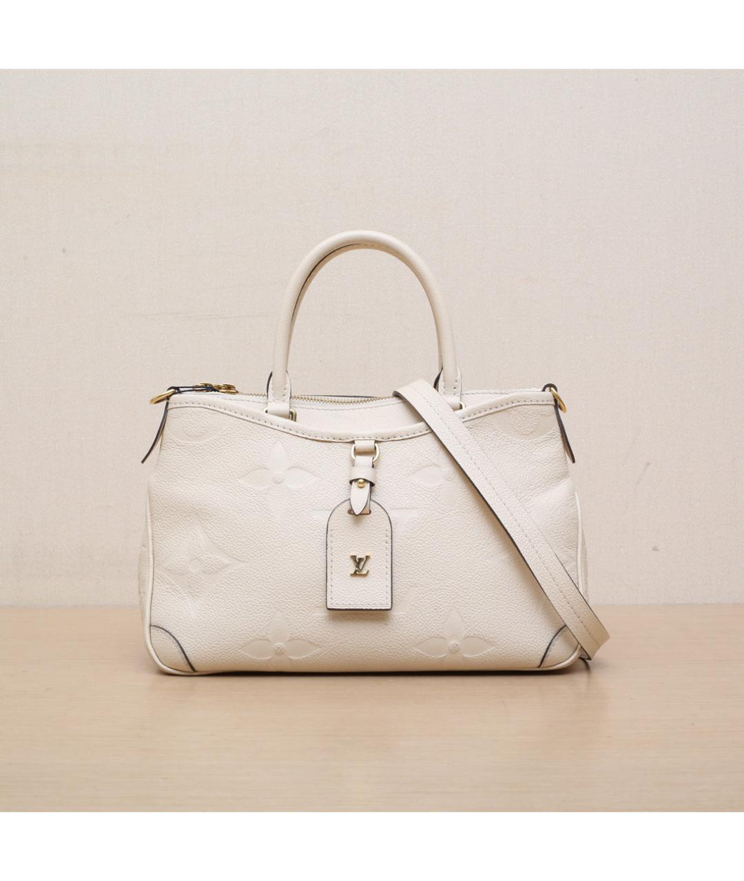 LOUIS VUITTON Бежевая кожаная сумка через плечо, фото 3