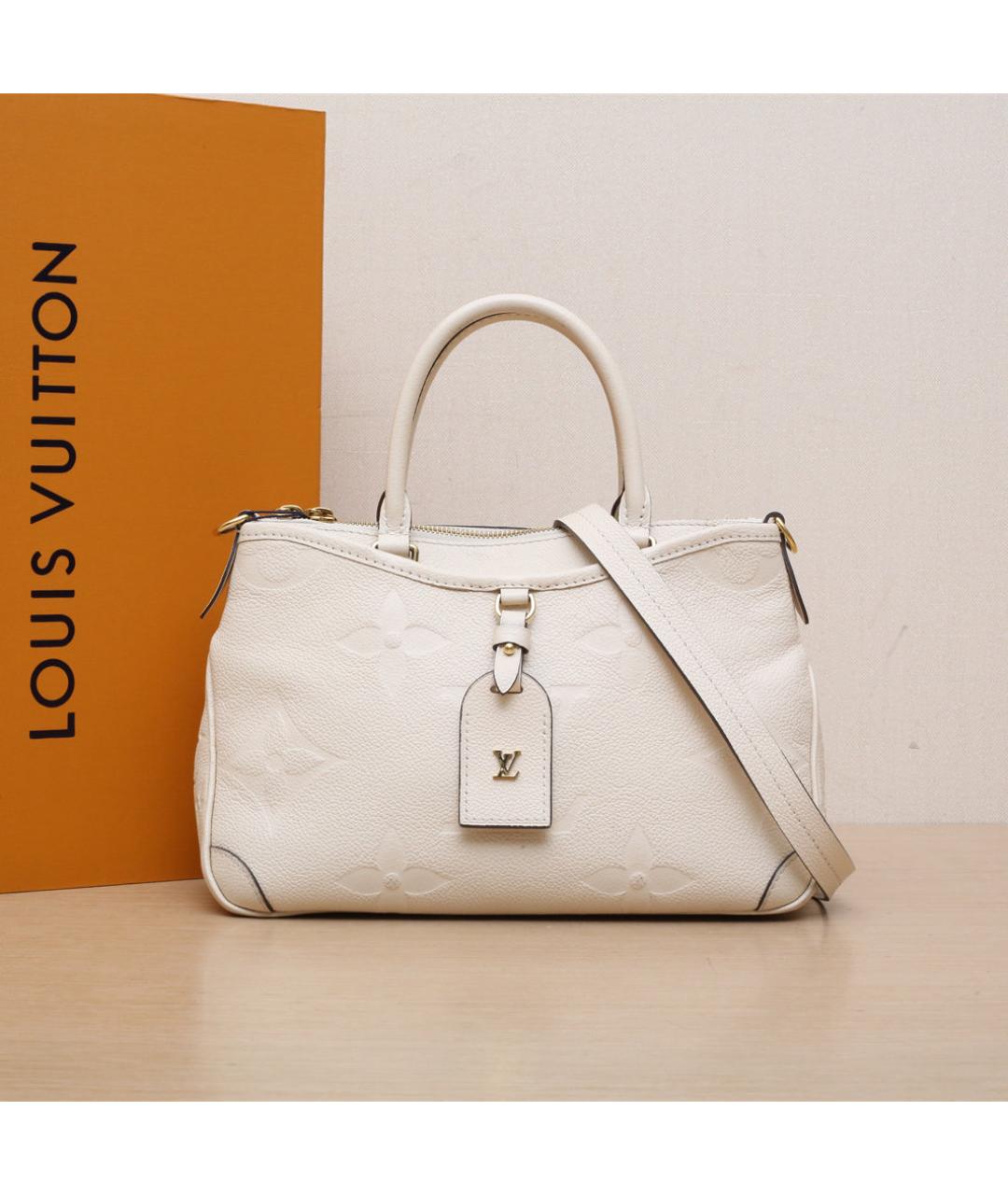 LOUIS VUITTON Бежевая кожаная сумка через плечо, фото 2