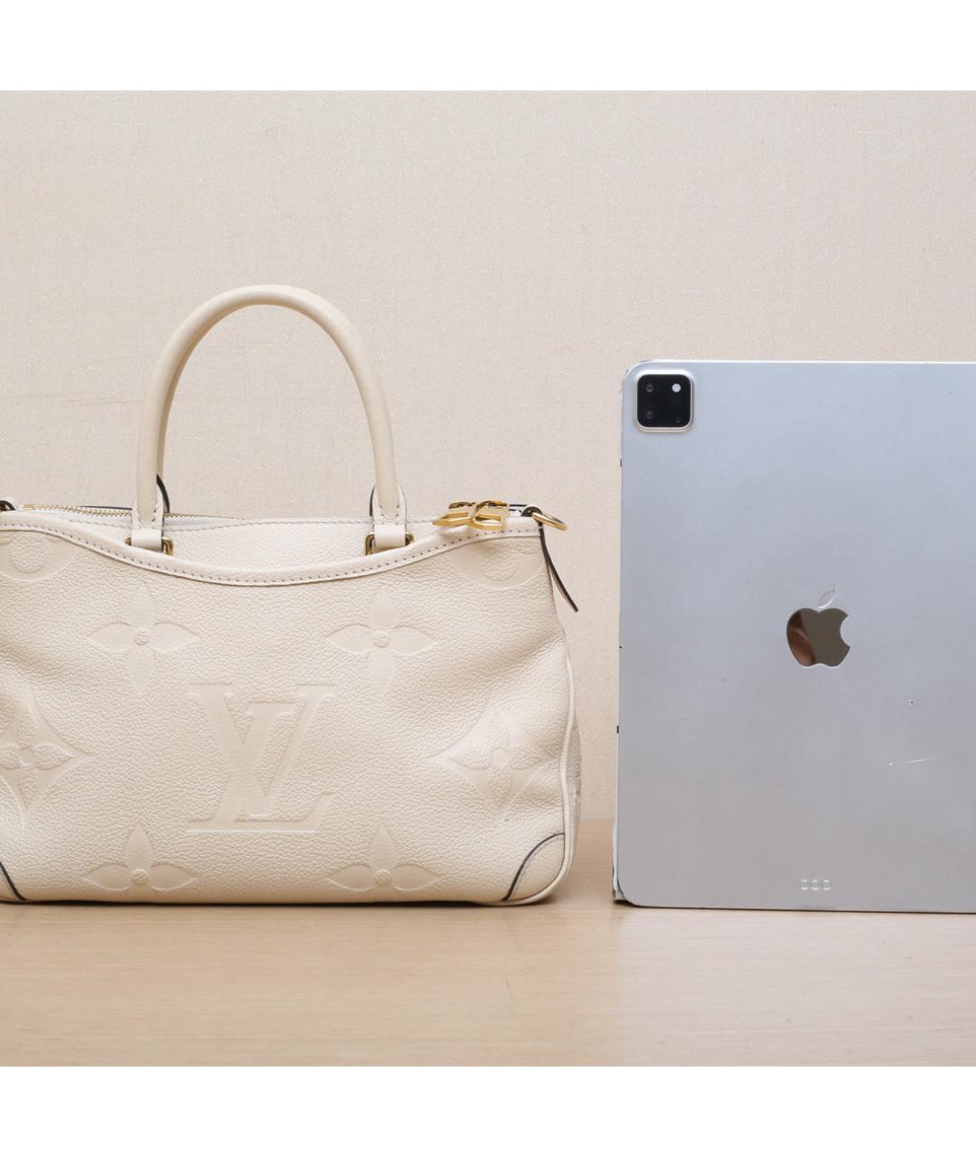 LOUIS VUITTON Бежевая кожаная сумка через плечо, фото 7