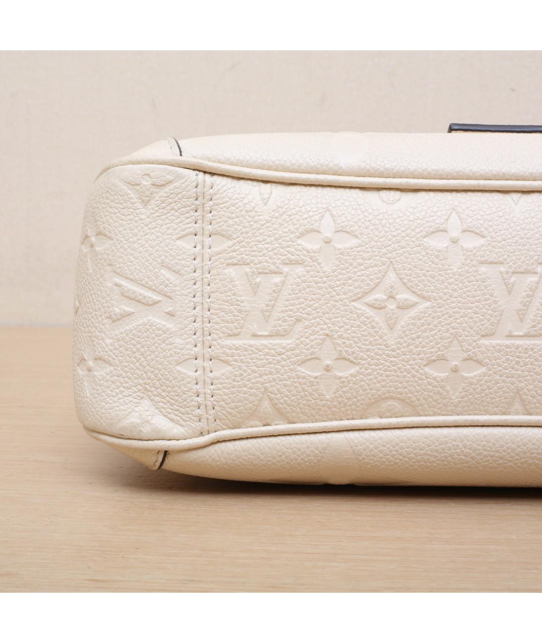 LOUIS VUITTON Бежевая кожаная сумка через плечо, фото 9