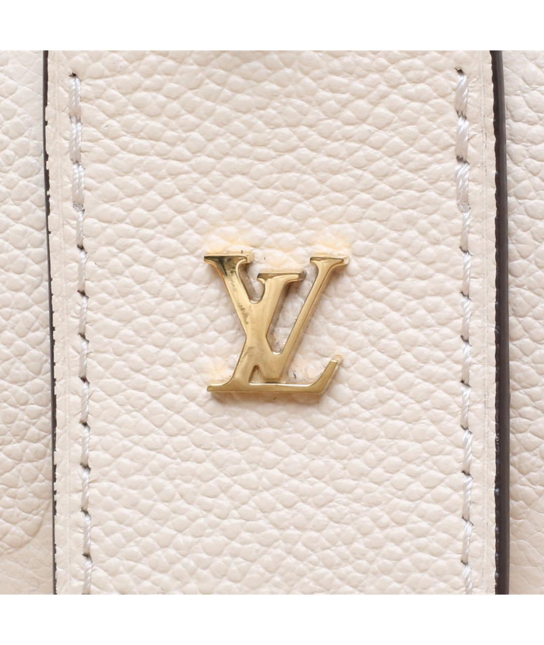 LOUIS VUITTON Бежевая кожаная сумка через плечо, фото 8