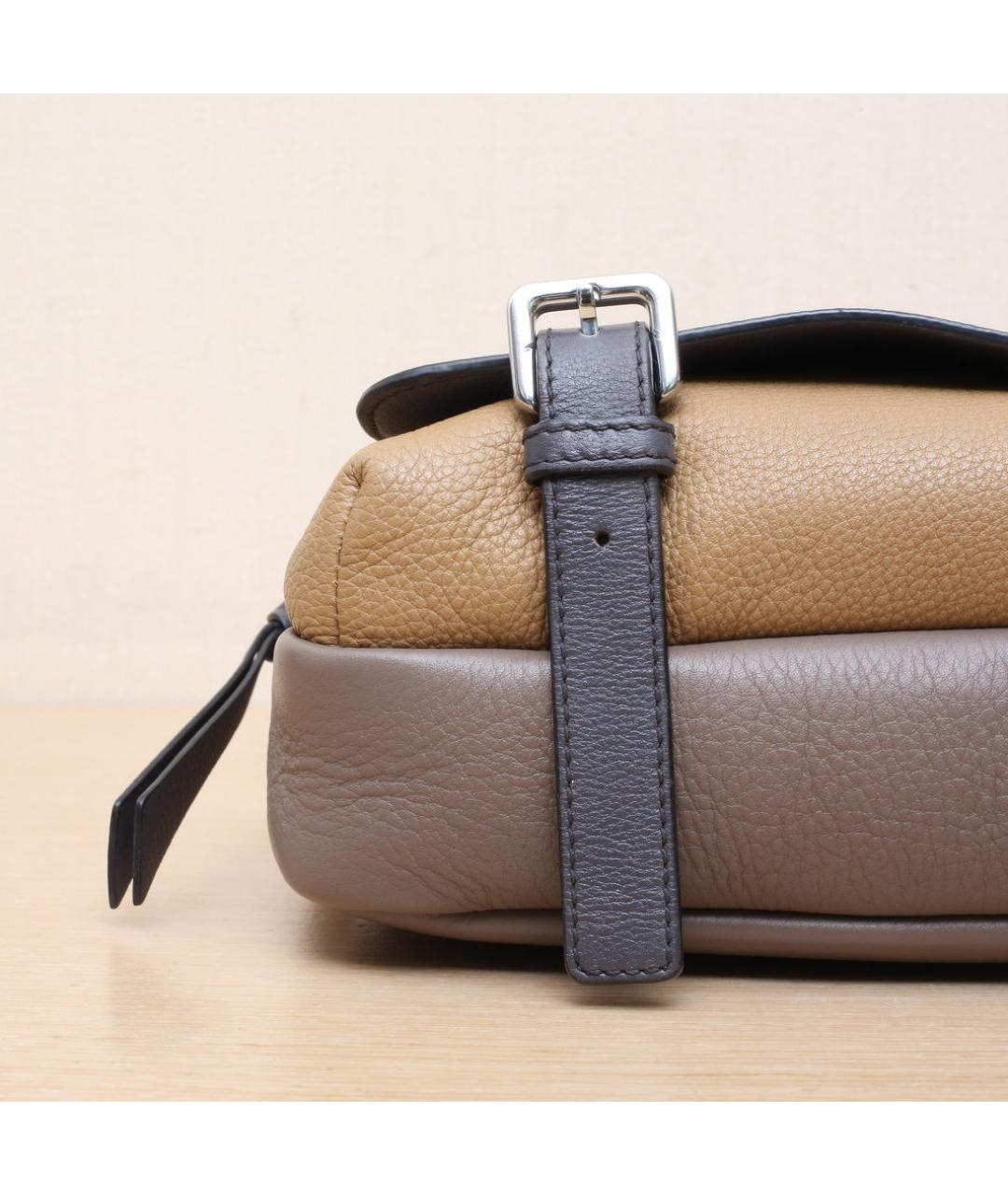 LOEWE Коричневая кожаная сумка через плечо, фото 9