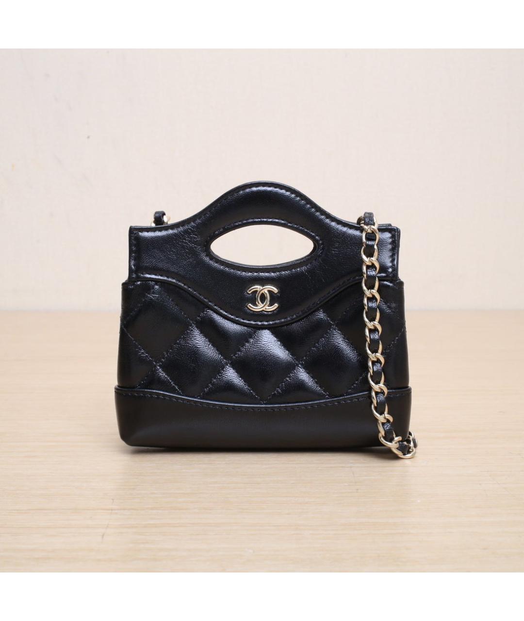 CHANEL Черная кожаная сумка через плечо, фото 3