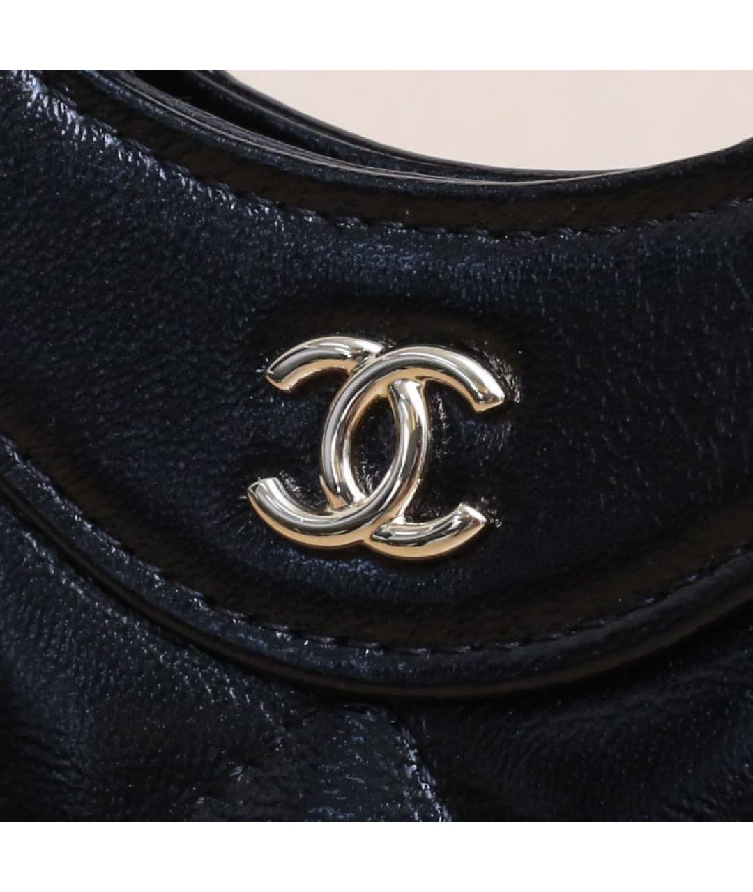 CHANEL Черная кожаная сумка через плечо, фото 8