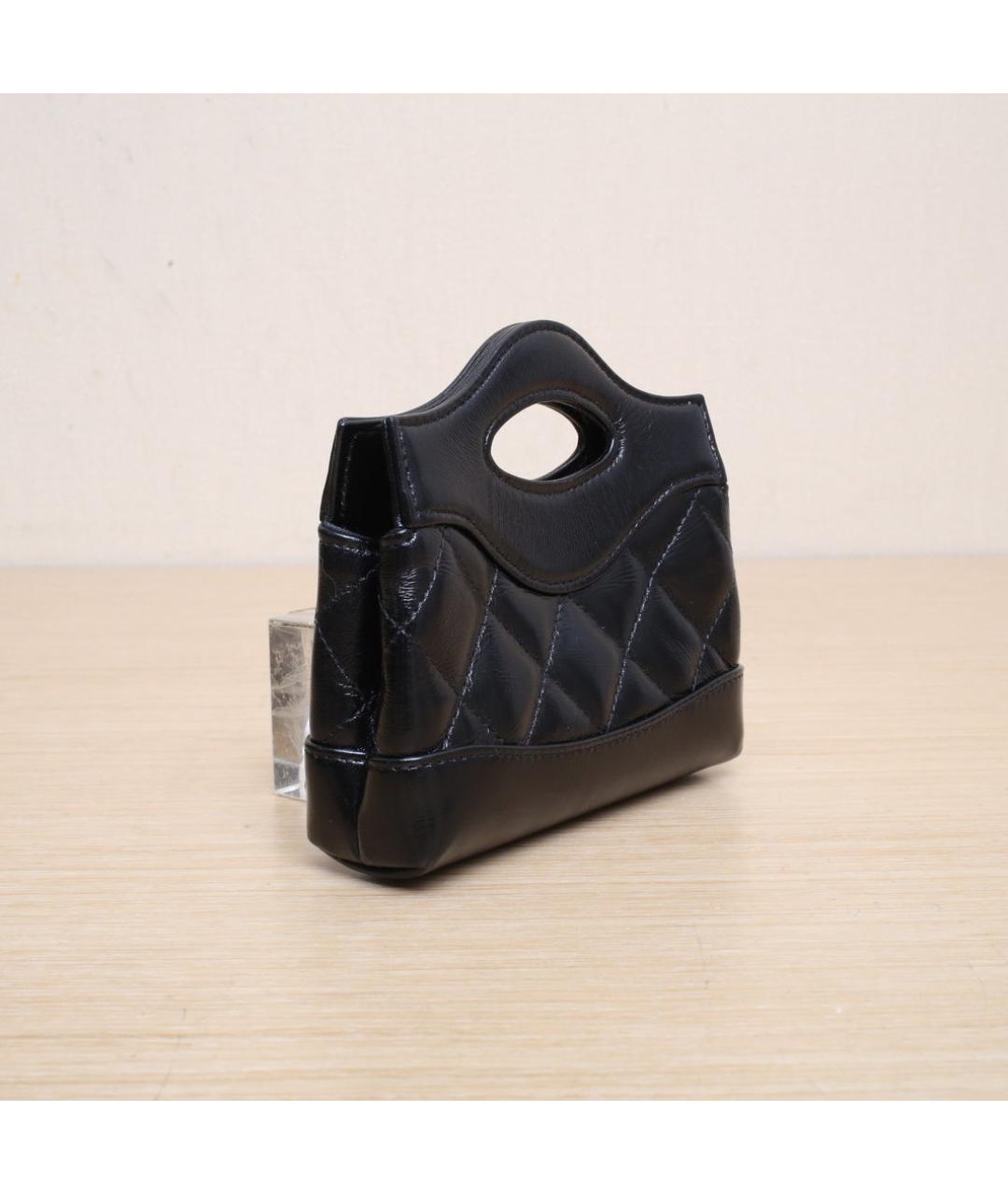CHANEL Черная кожаная сумка через плечо, фото 6